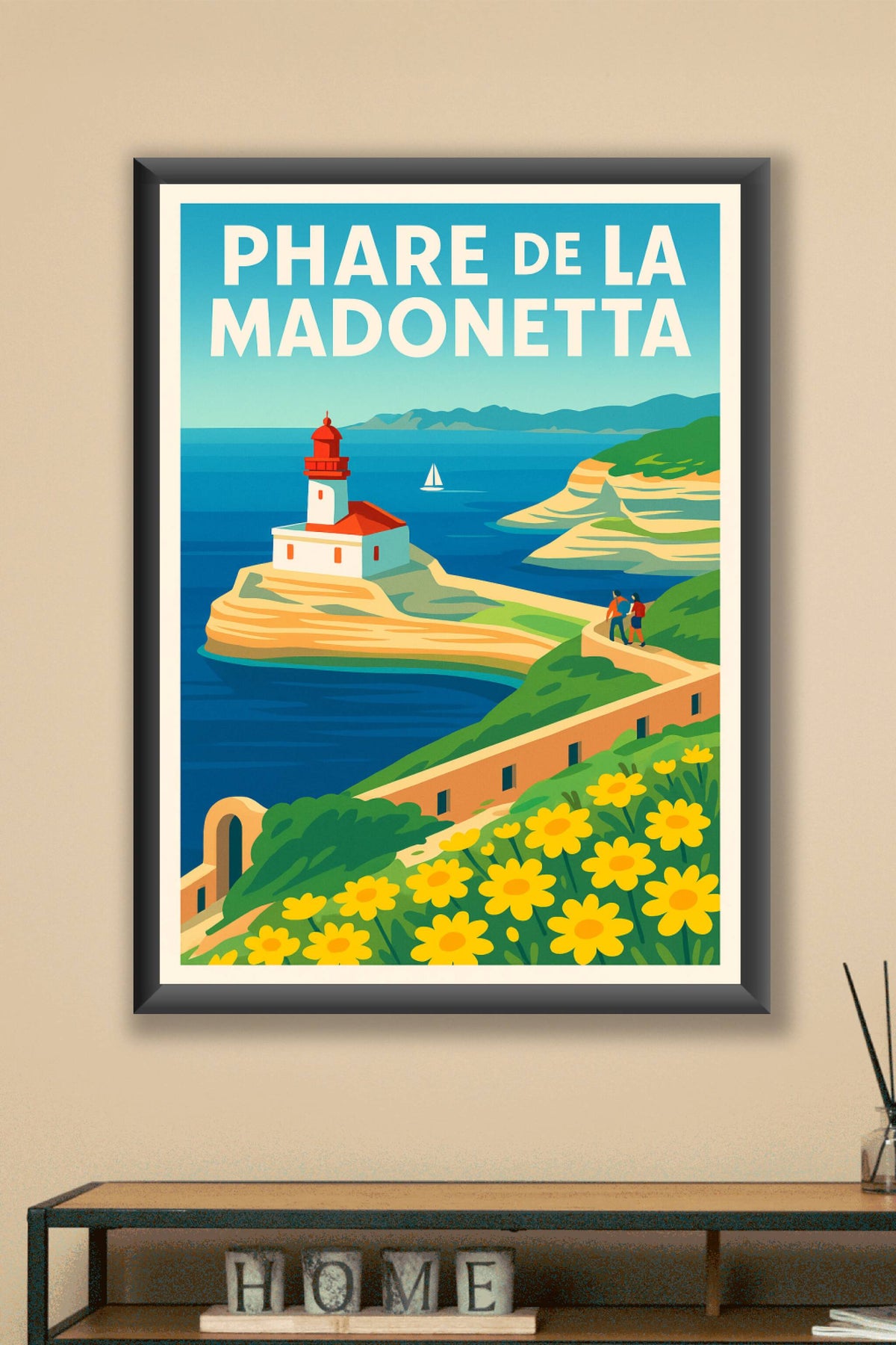 Affiche de Phare de la Madonetta - L'éclat de Bonifacio sur vos murs