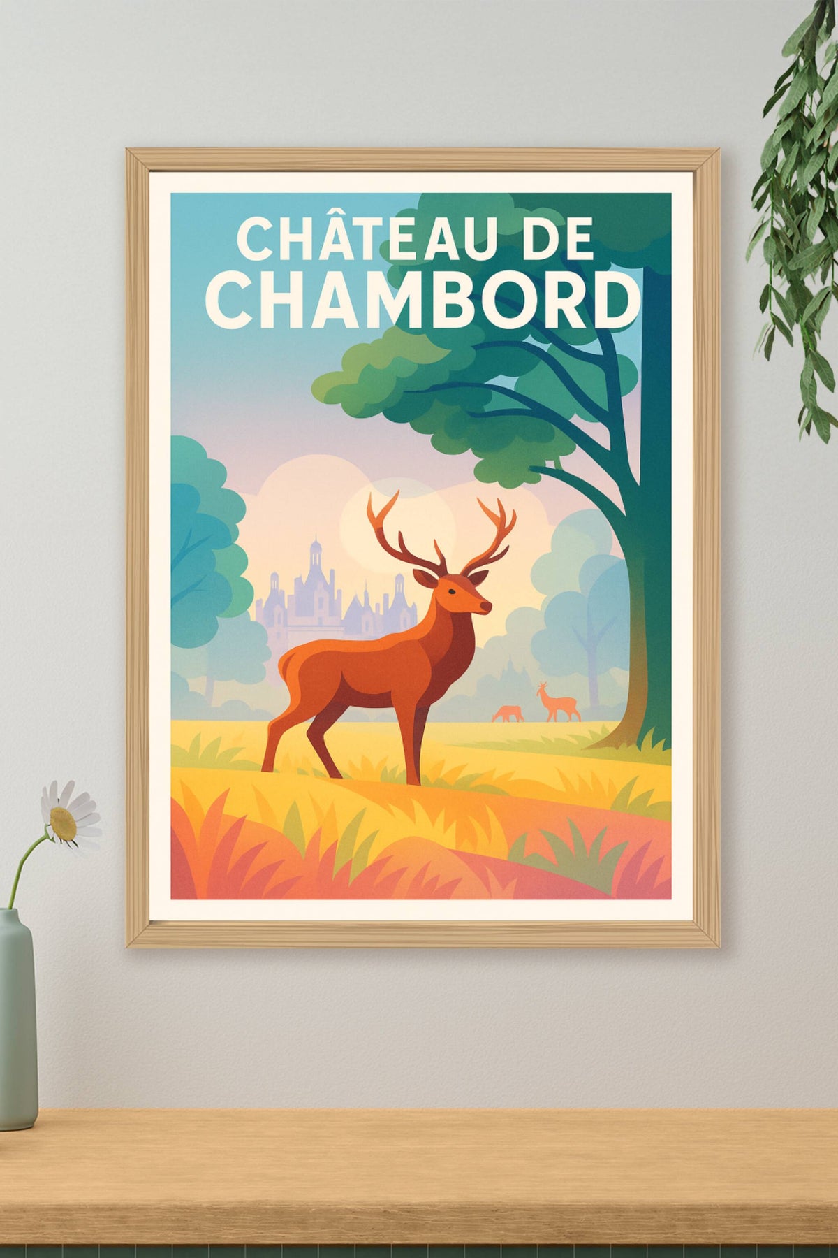 Affiche de Château de Chambord - L'élégance royale au cœur de la nature