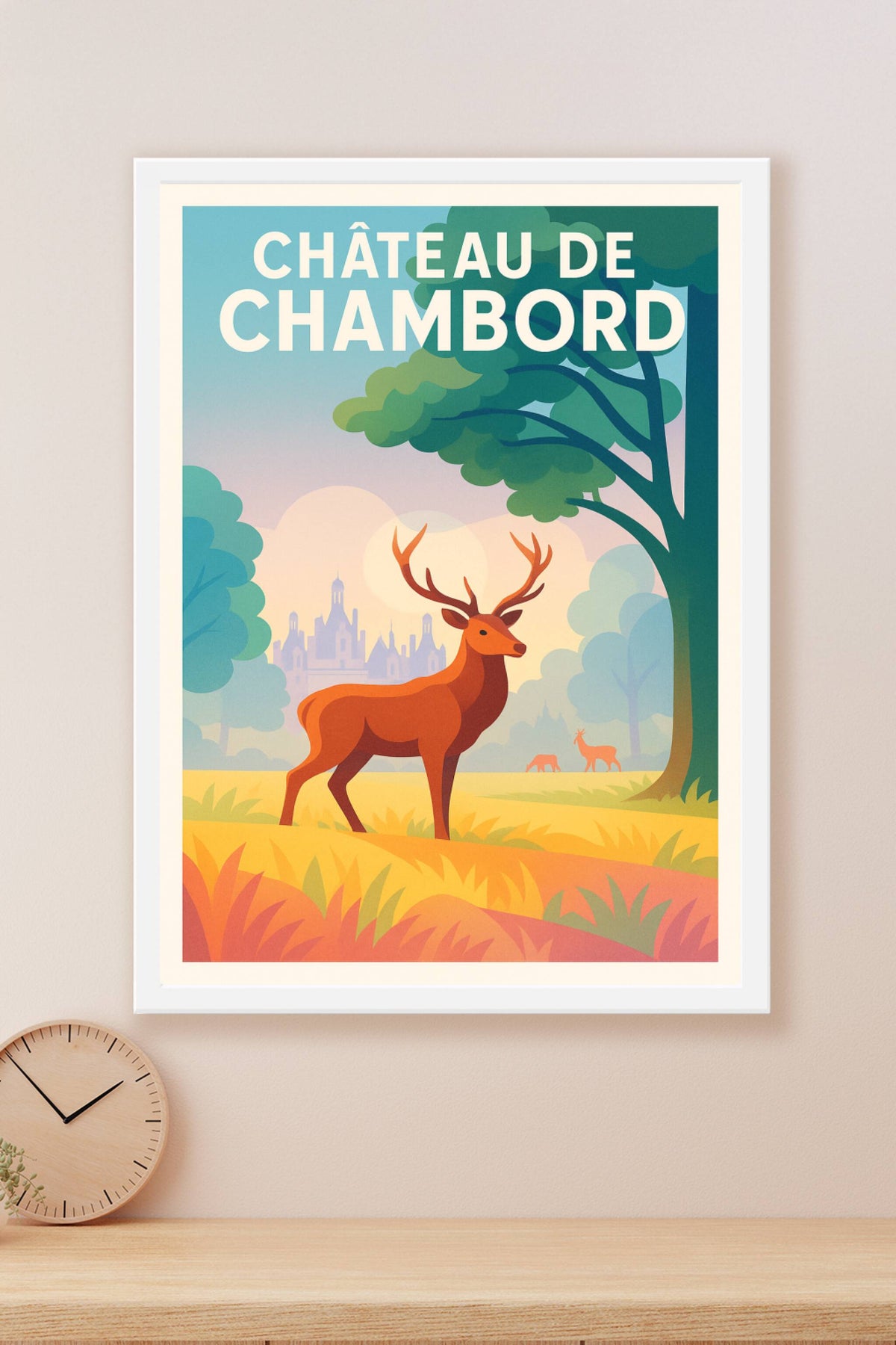 Affiche de Château de Chambord - L'élégance royale au cœur de la nature