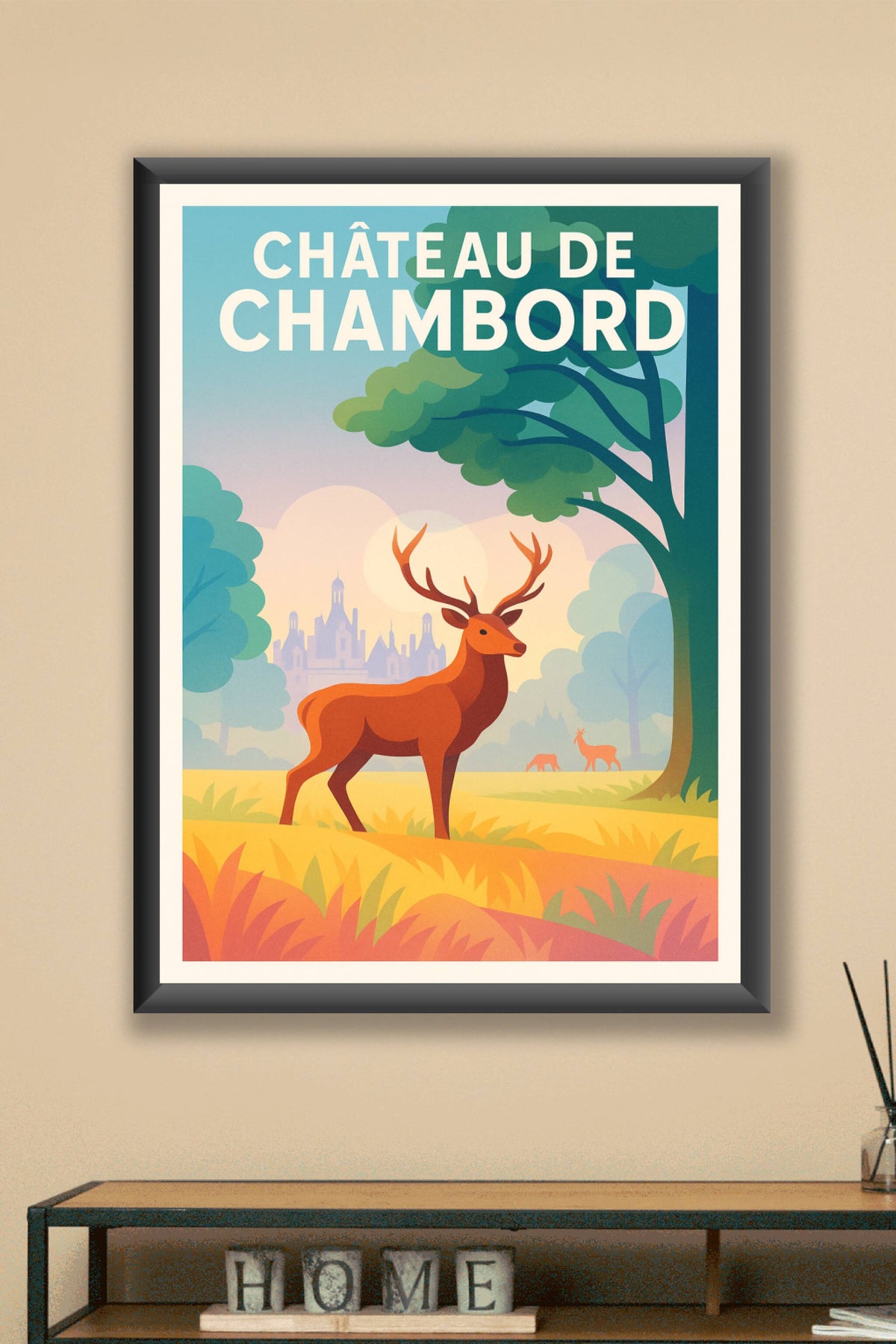 Affiche de Château de Chambord - L'élégance royale au cœur de la nature