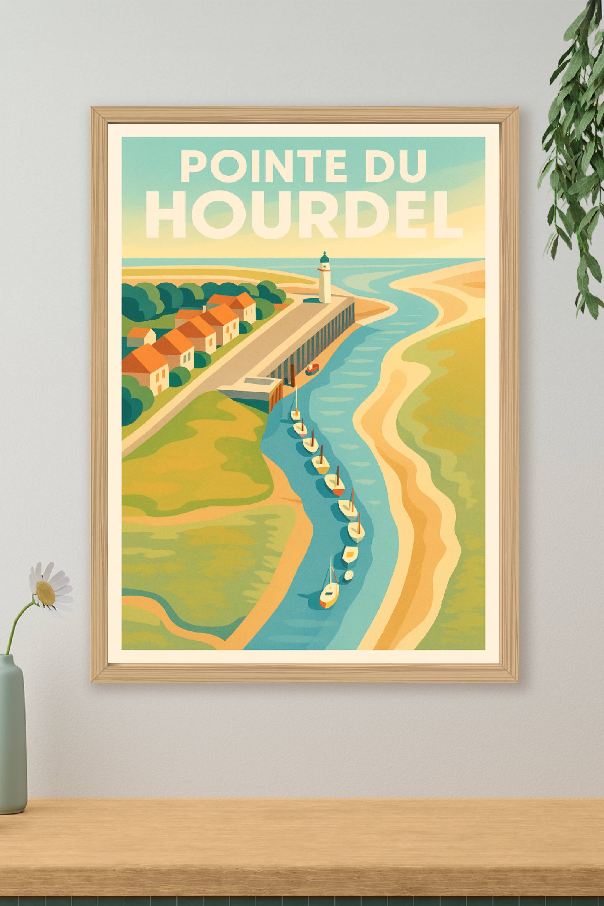 Affiche de Pointe du Hourdel - L'éclat de la Baie de Somme au style vintage