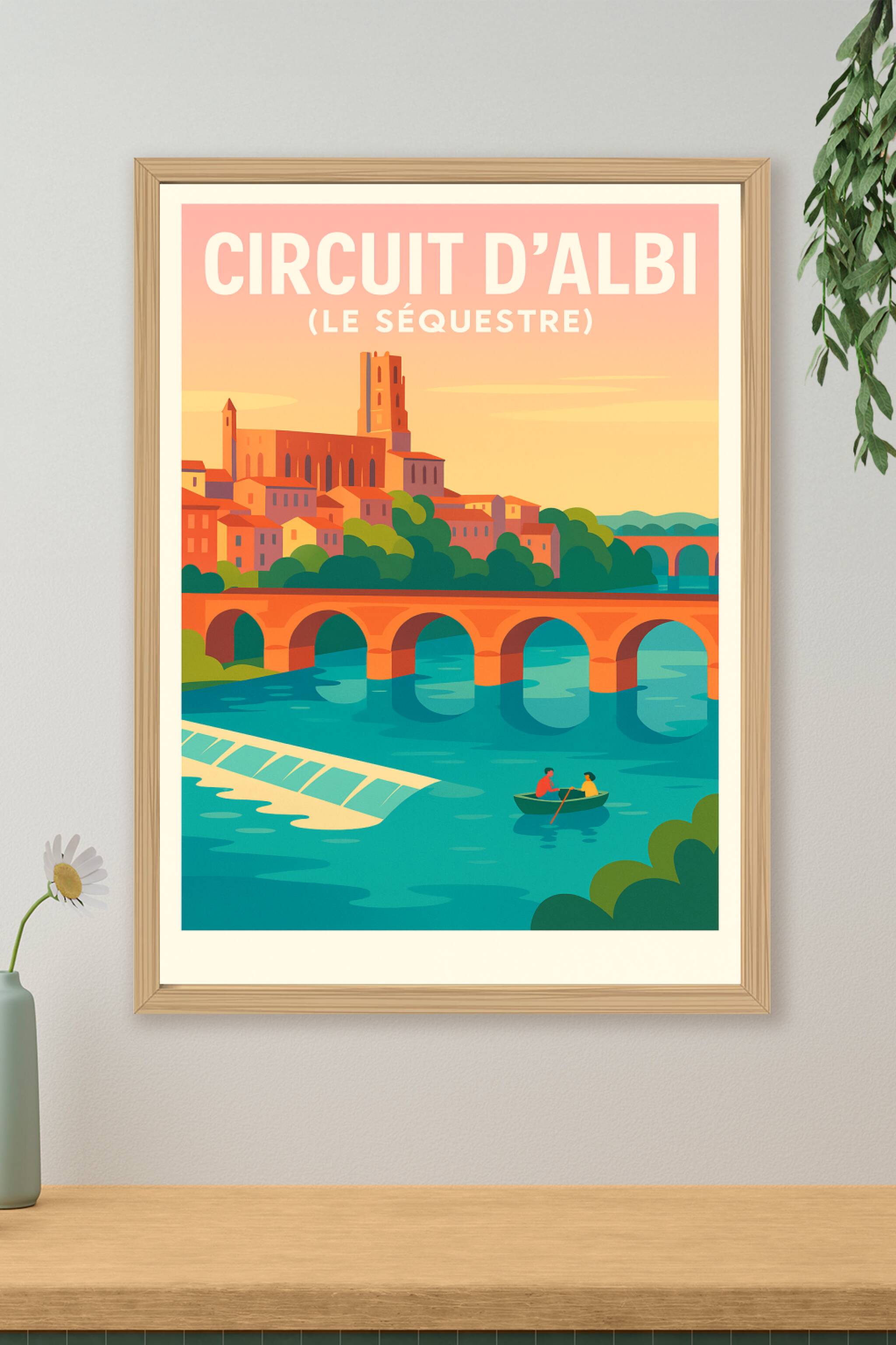 Affiche de Circuit d'Albi - L'élégance historique du Tarn au fil de l'eau