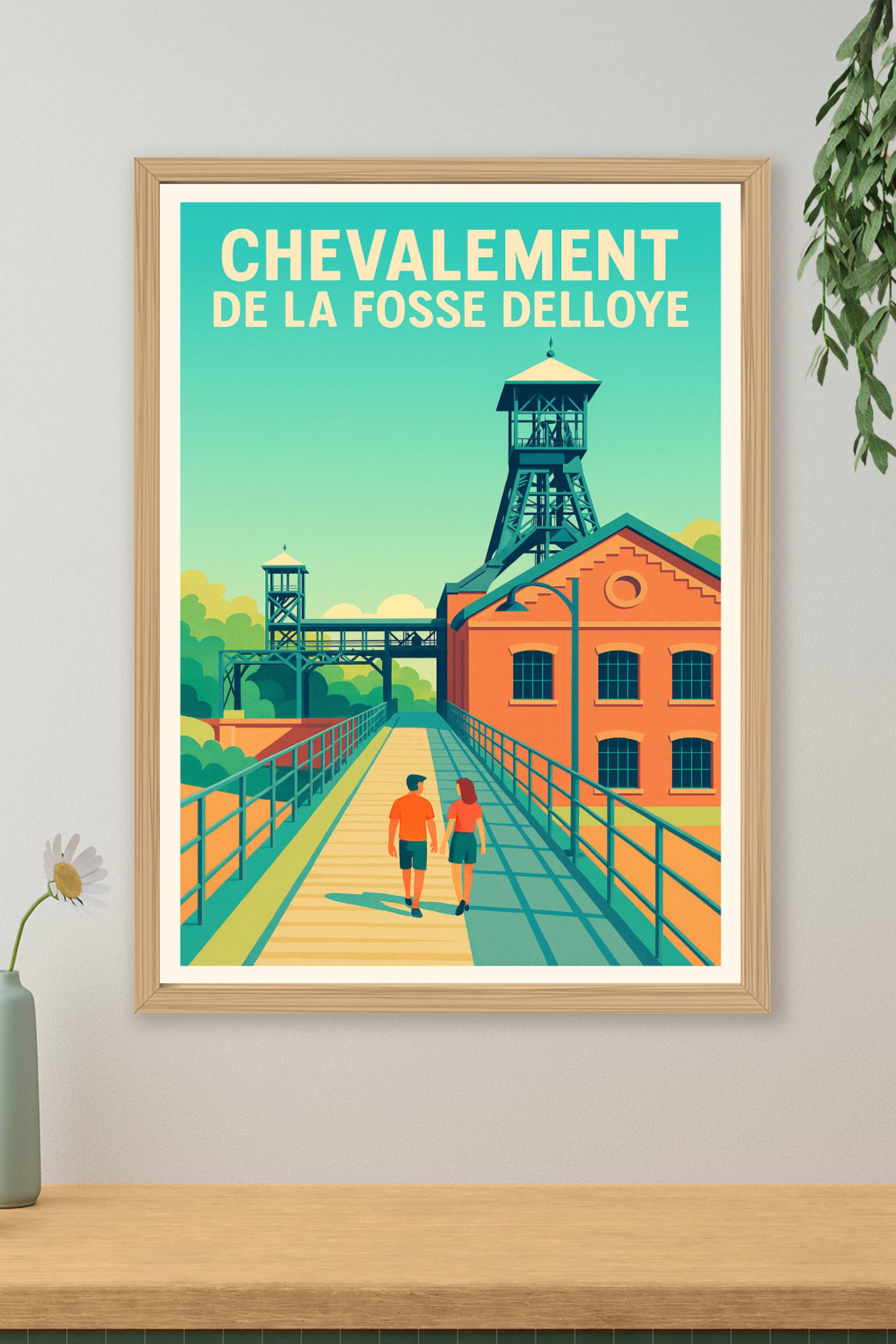 Affiche de Fosse Delloye - L'élégance du patrimoine minier en affiche