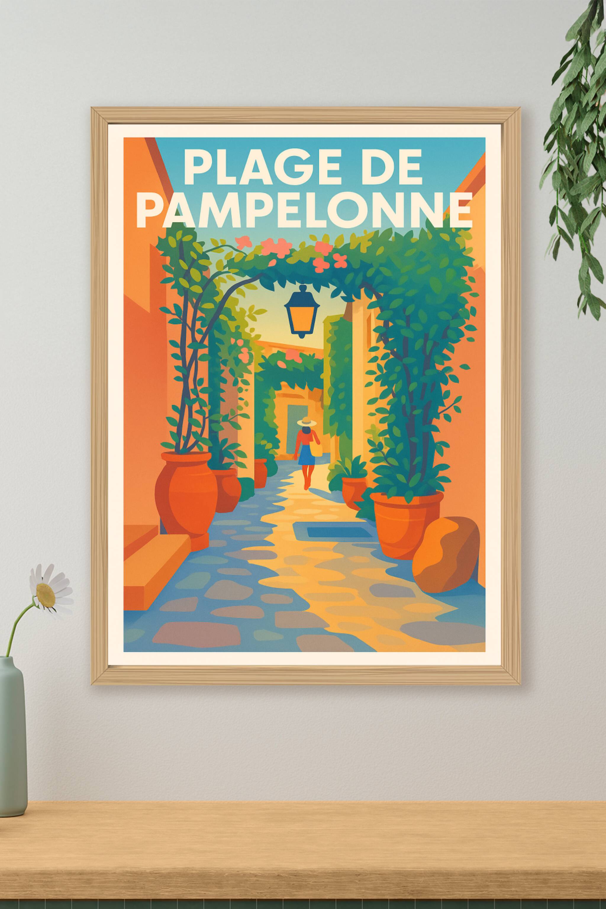 Affiche de Plage de Pampelonne - L'élégance ensoleillée de la Côte d'Azur