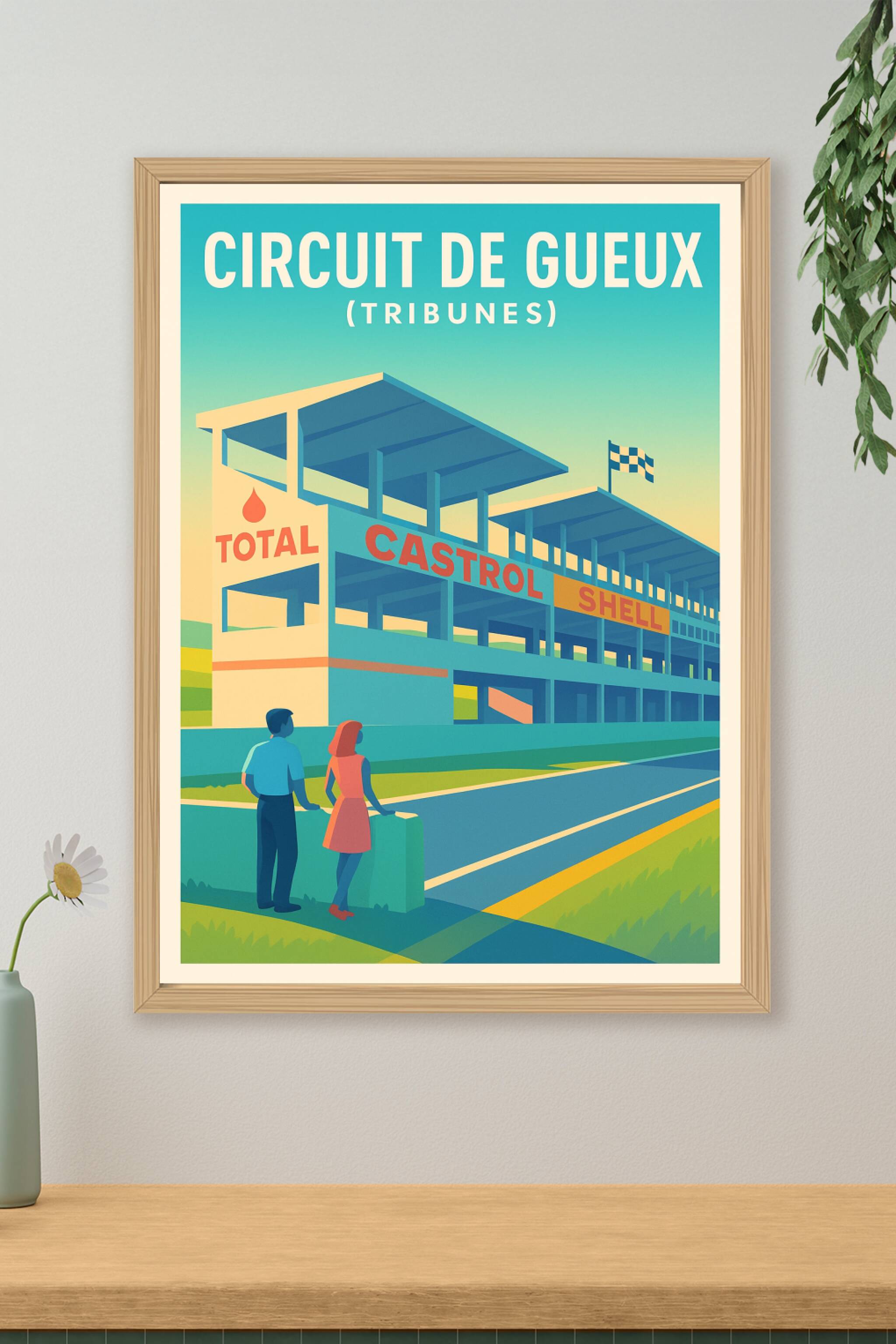 Affiche de Circuit de Gueux - L'élégance vintage de la vitesse