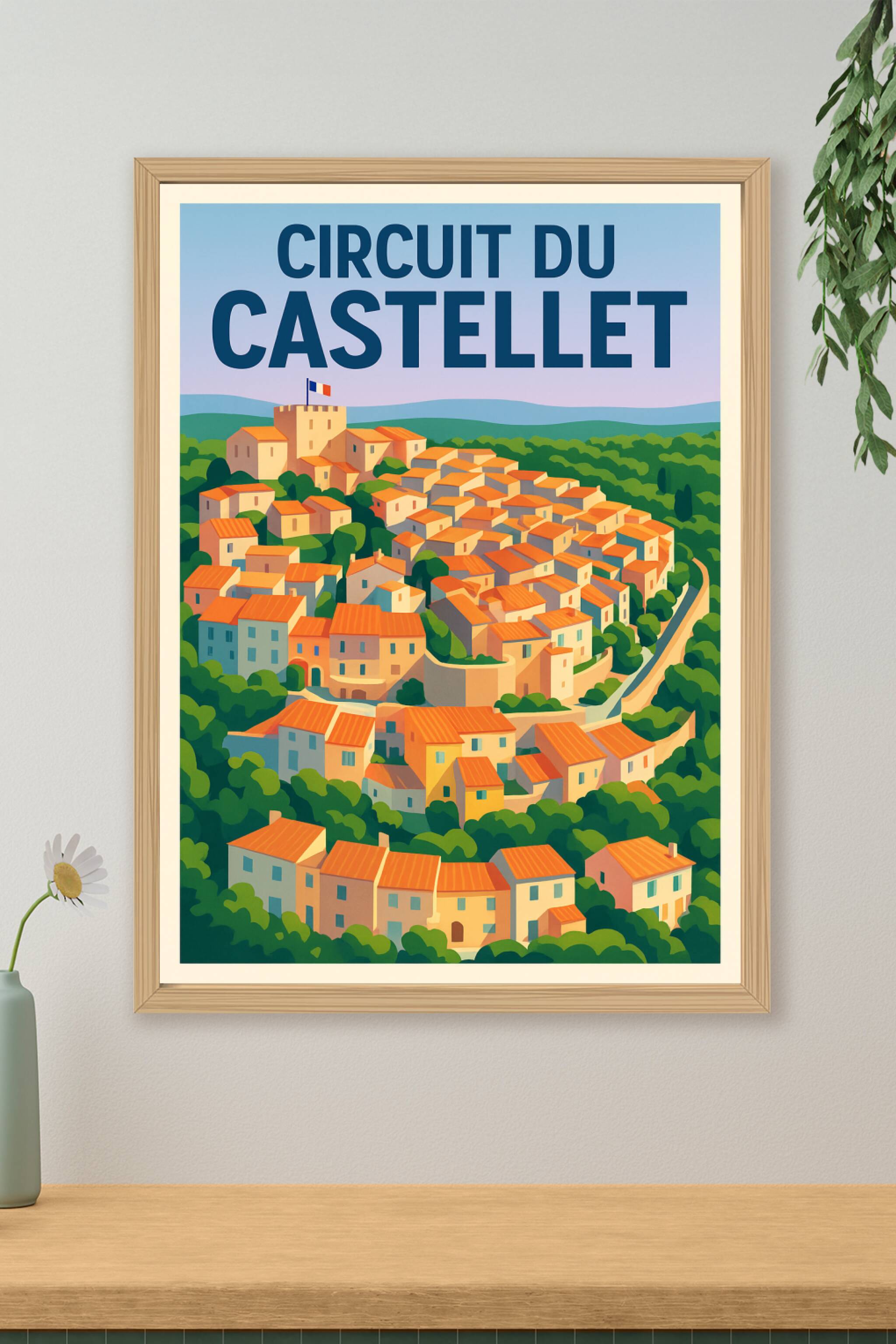 Affiche de Circuit du Castellet - L'élégance provençale entre village et passion