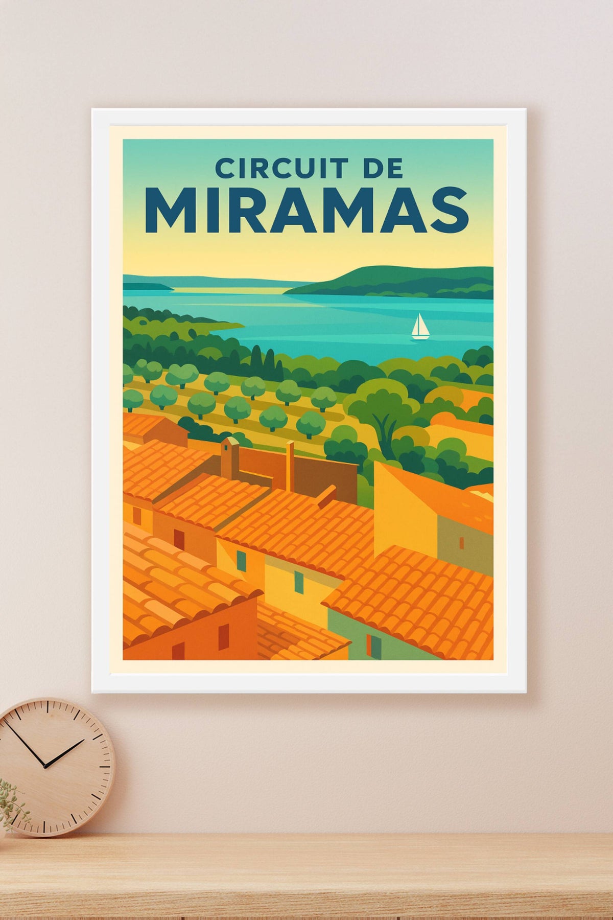 Affiche de Circuit de Miramas - L'élégance provençale entre terre et mer