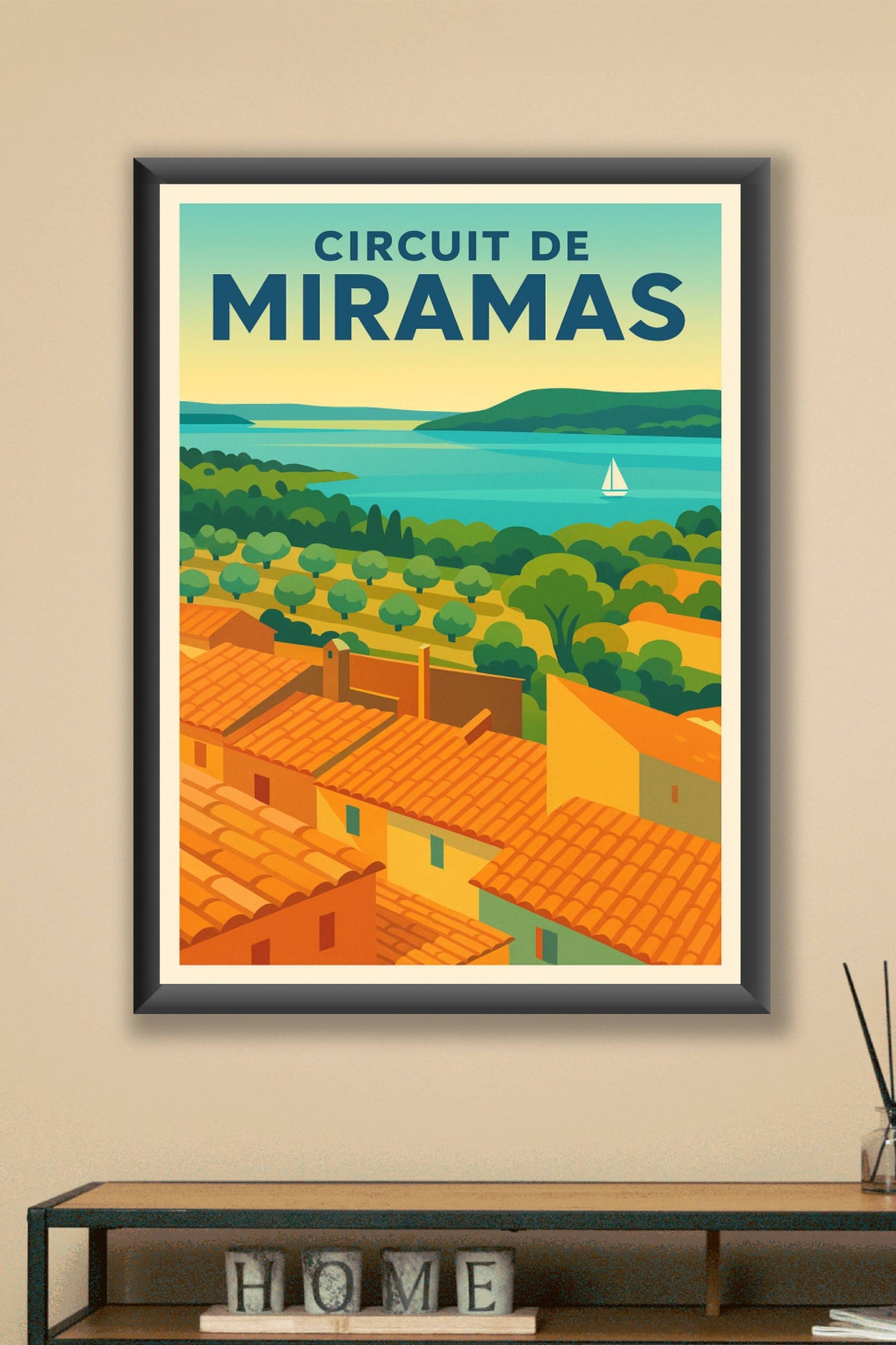 Affiche de Circuit de Miramas - L'élégance provençale entre terre et mer