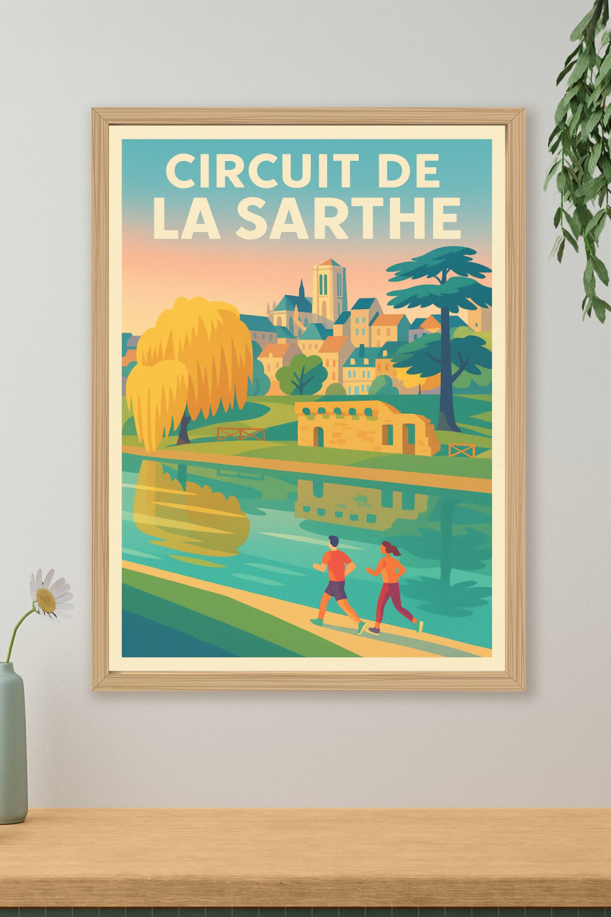 Affiche de Circuit de la Sarthe - L'élégance historique au fil de l'eau