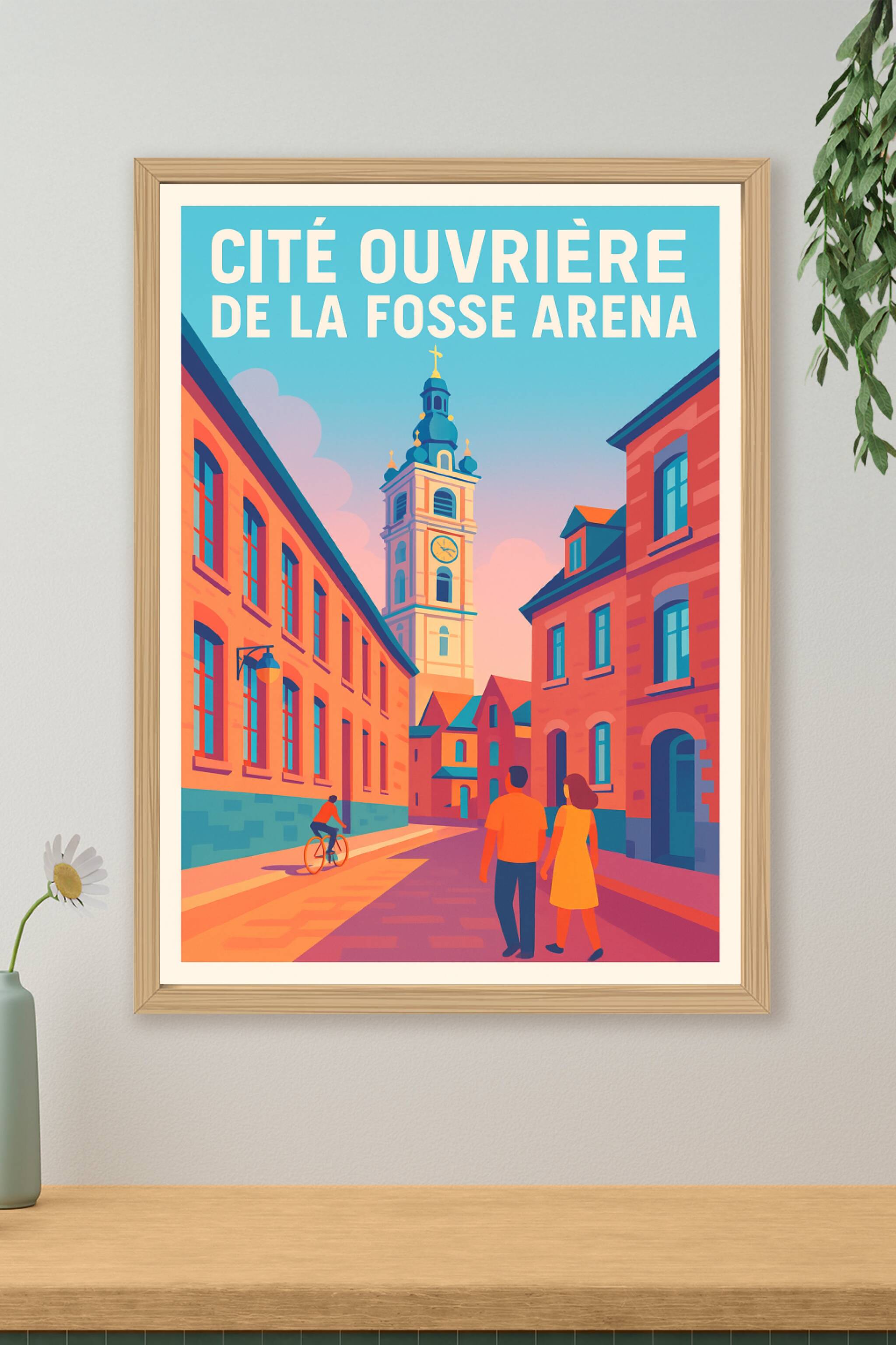 Affiche de Cité ouvrière de la fosse Arena - L'héritage minier en couleurs