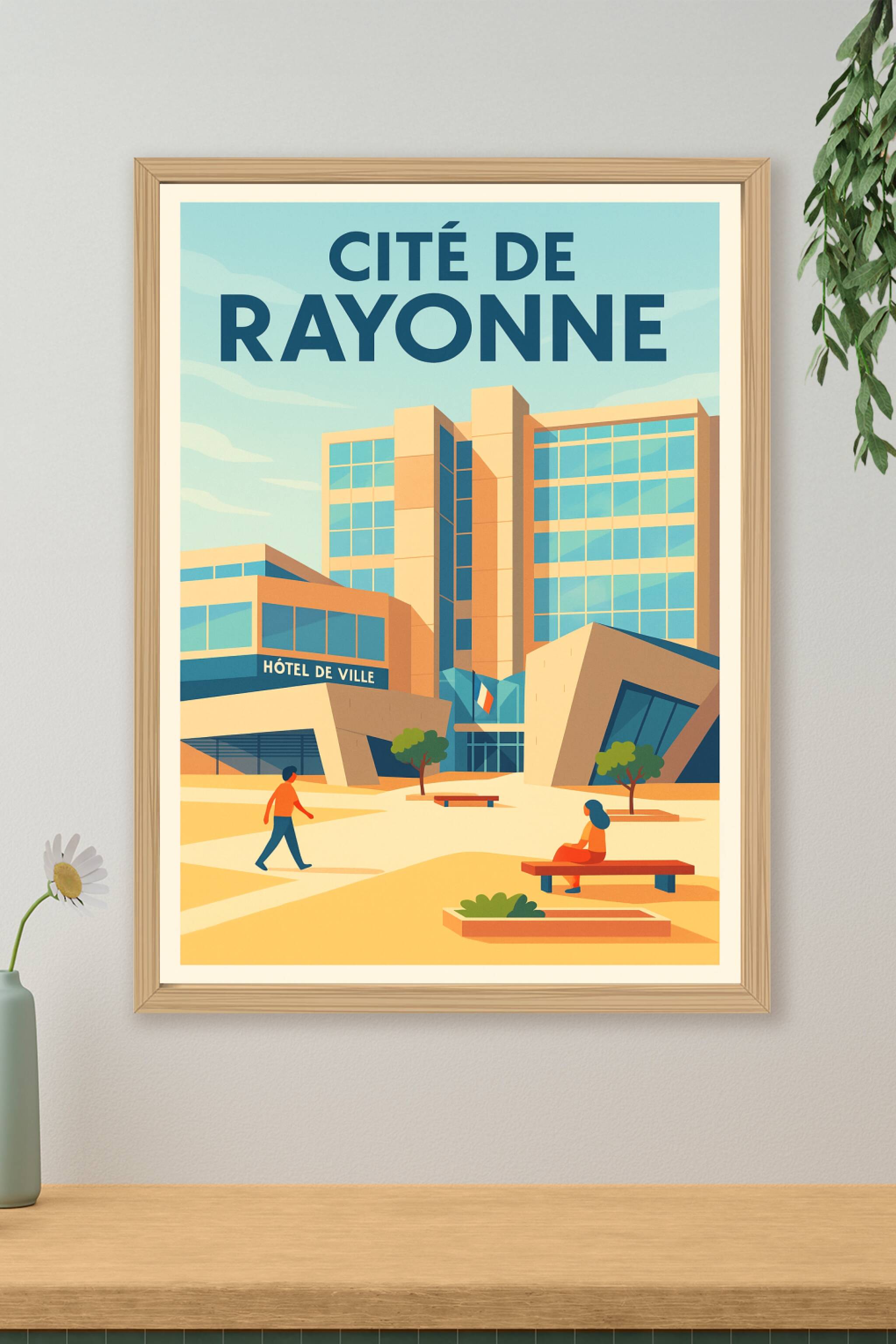 Affiche de Cité de la Rayonne - Élégance Moderne et Architecture Iconique