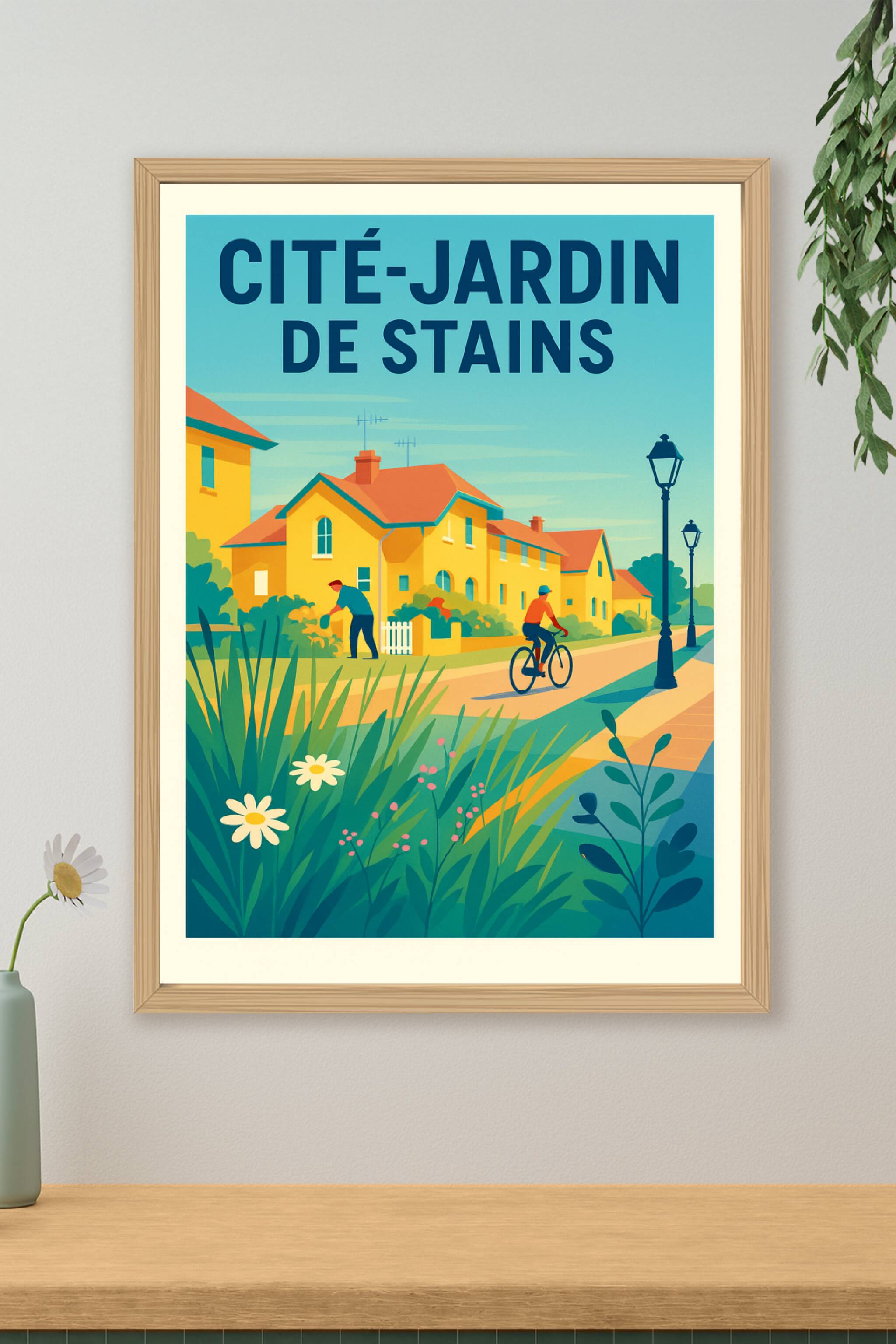 Affiche de Cité-jardin de Stains - Une évasion bucolique aux portes de Paris
