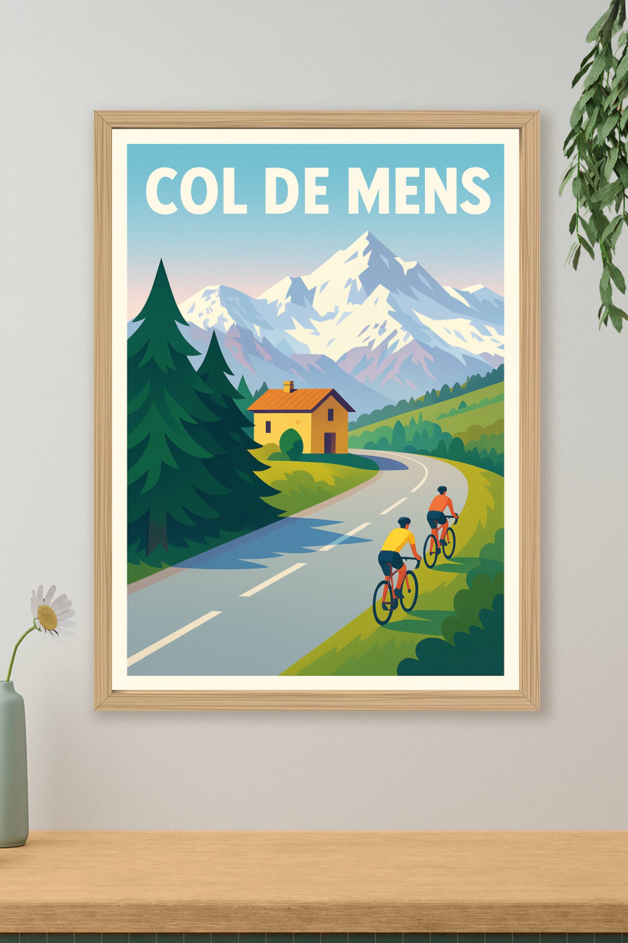 Affiche de Col de Mens - L'ascension mythique au cœur des Alpes