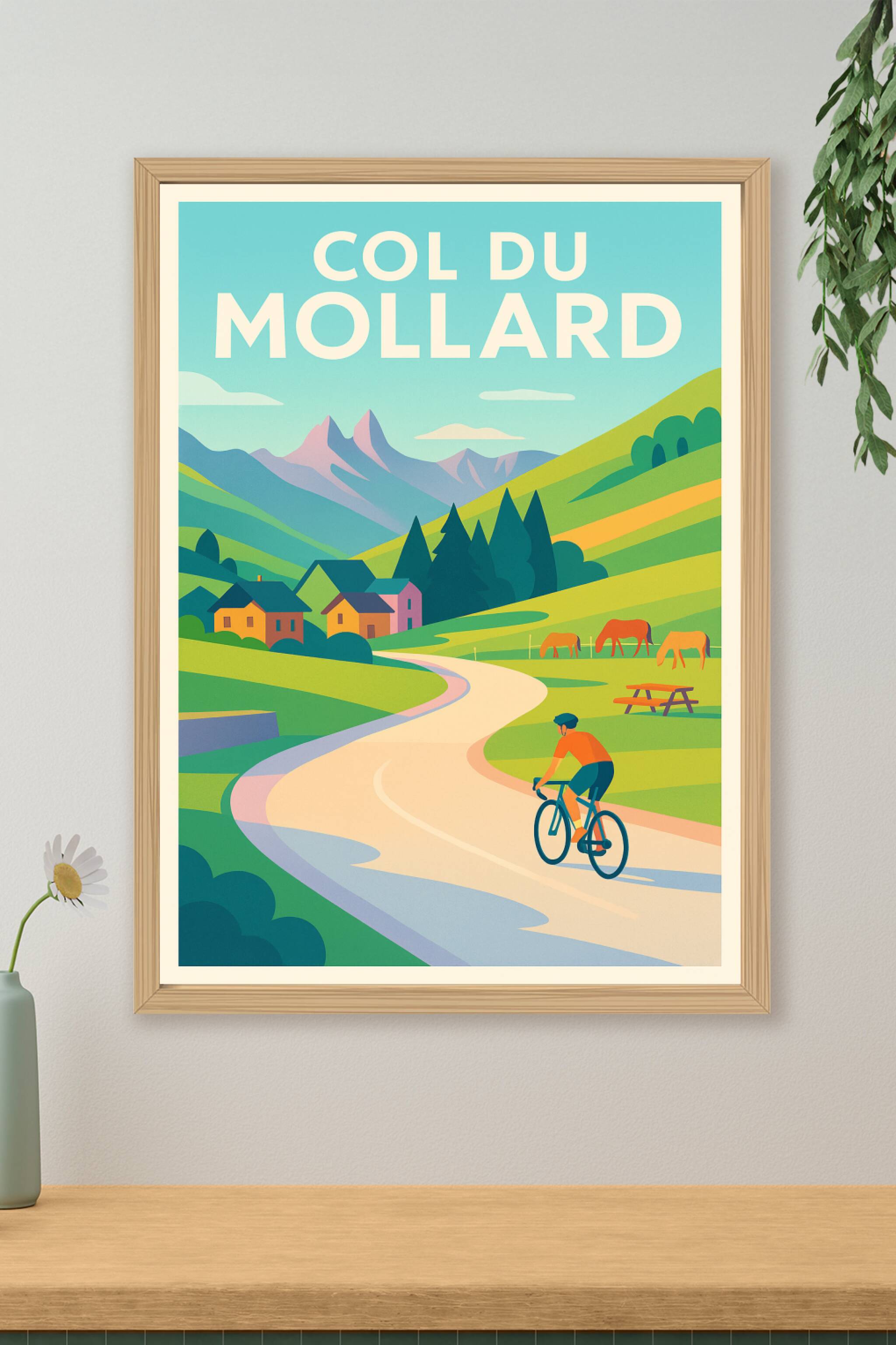 Affiche Col du Mollard — L'ascension mythique au cœur des Alpes · poster d'art de Col du Mollard
