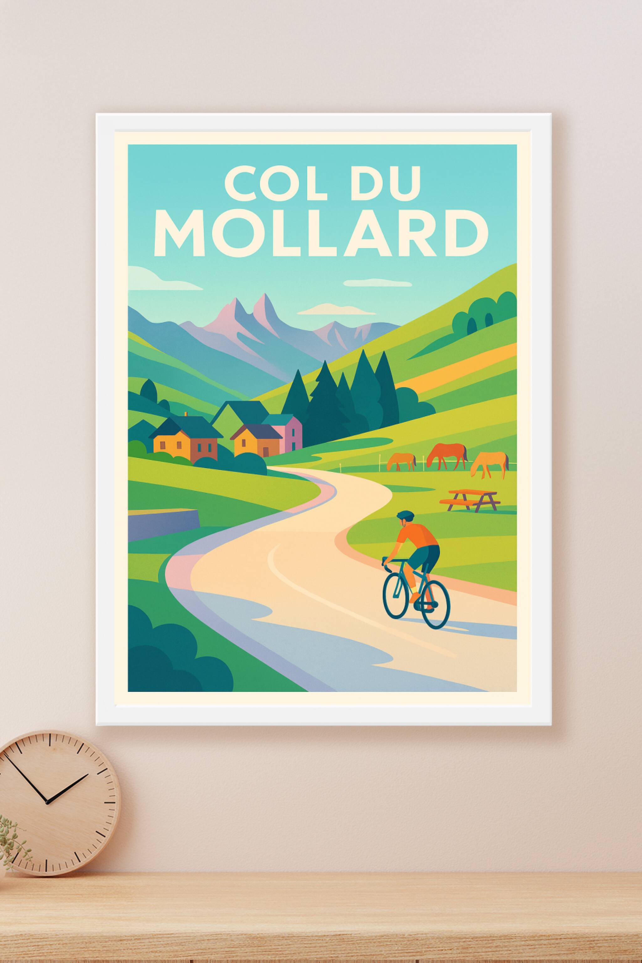 Affiche Col du Mollard — L'ascension mythique au cœur des Alpes · poster d'art de Col du Mollard