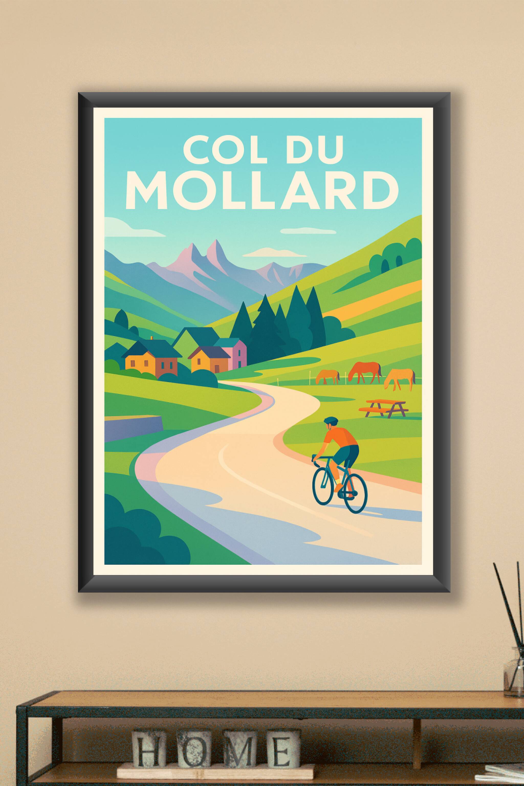Affiche Col du Mollard — L'ascension mythique au cœur des Alpes · poster d'art de Col du Mollard