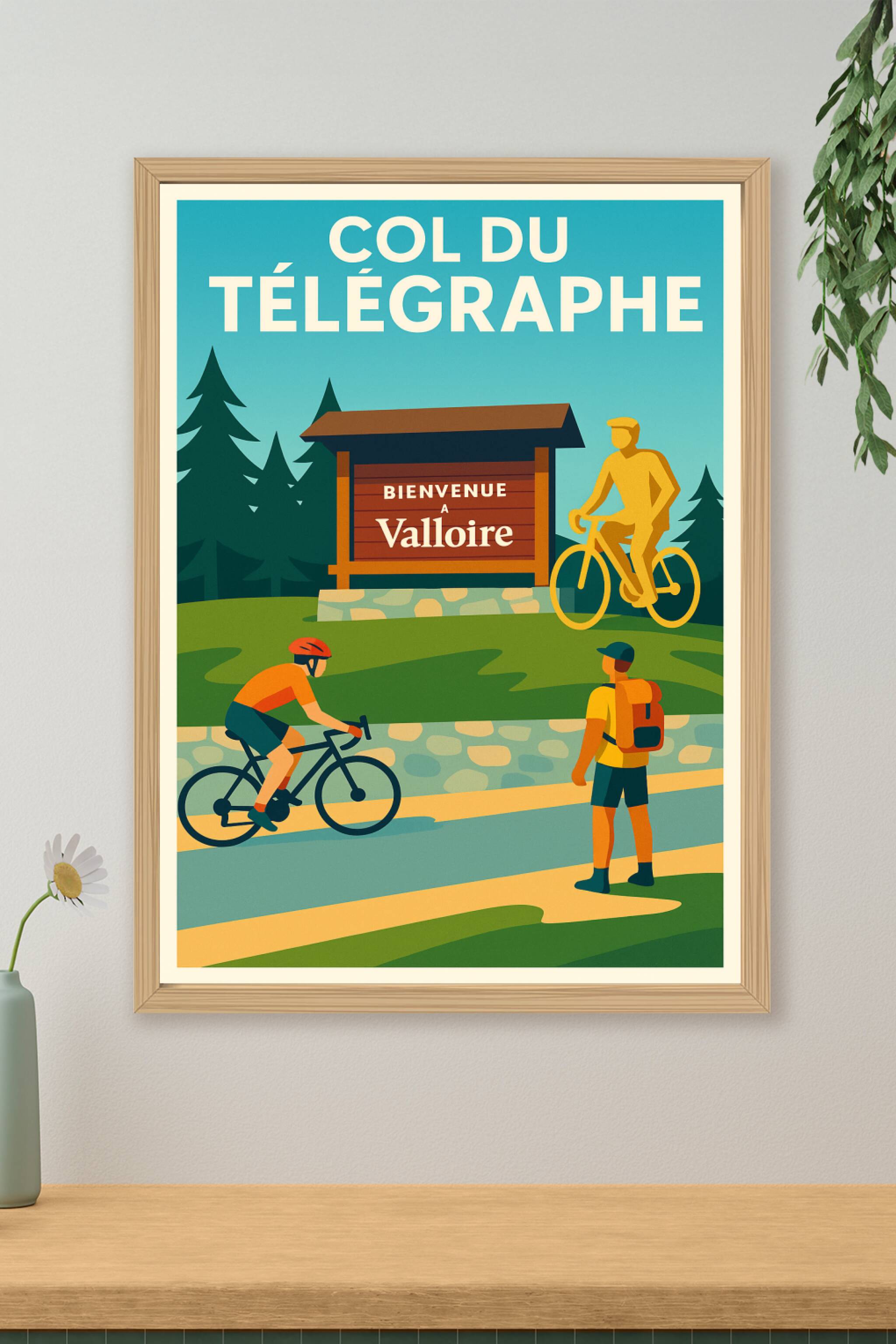 Affiche de Col du Télégraphe - Le sommet mythique des cyclistes en Savoie