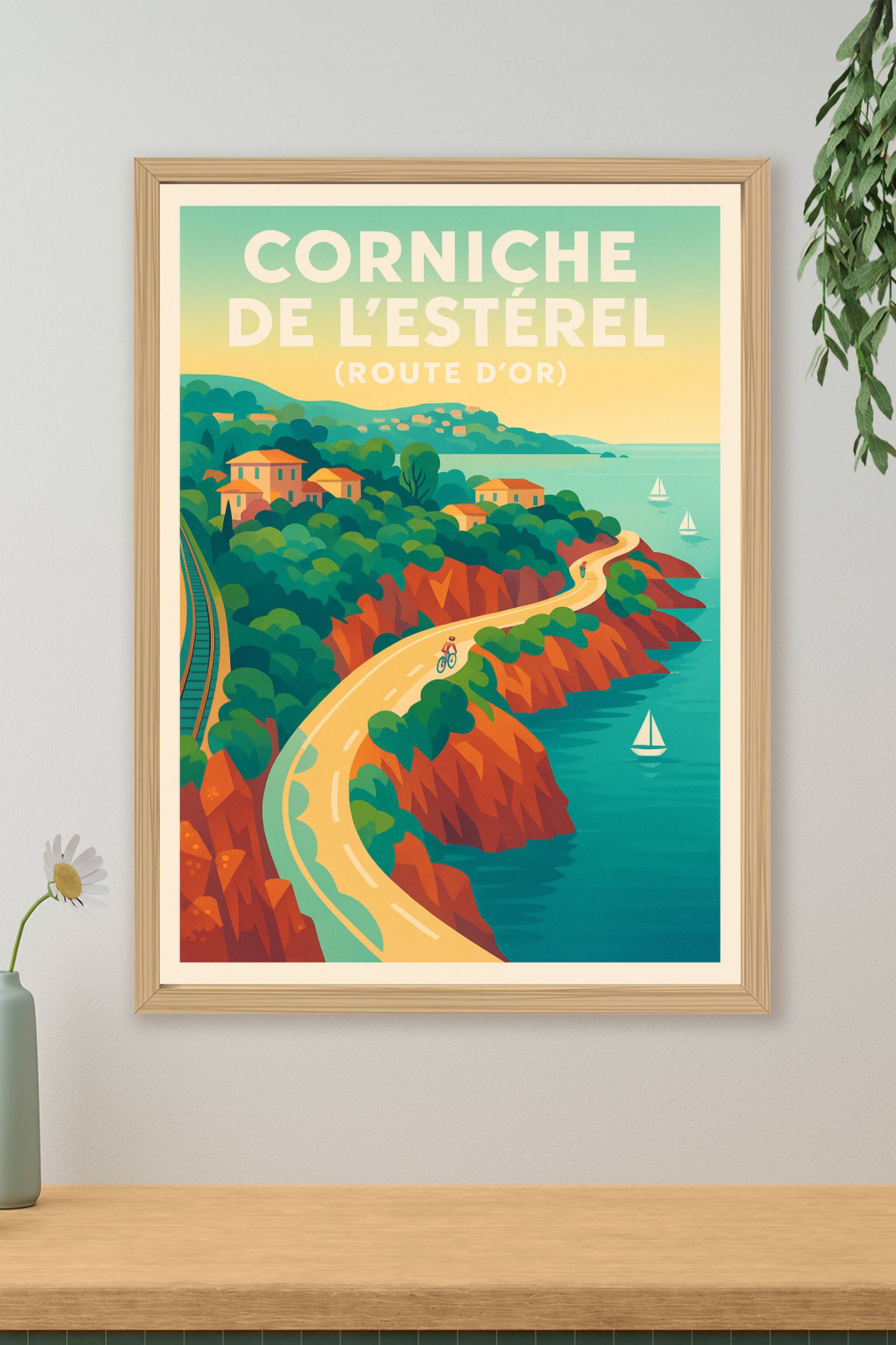 Affiche de Corniche de l'Estérel - L'éclat de la Route d'Or sur vos murs
