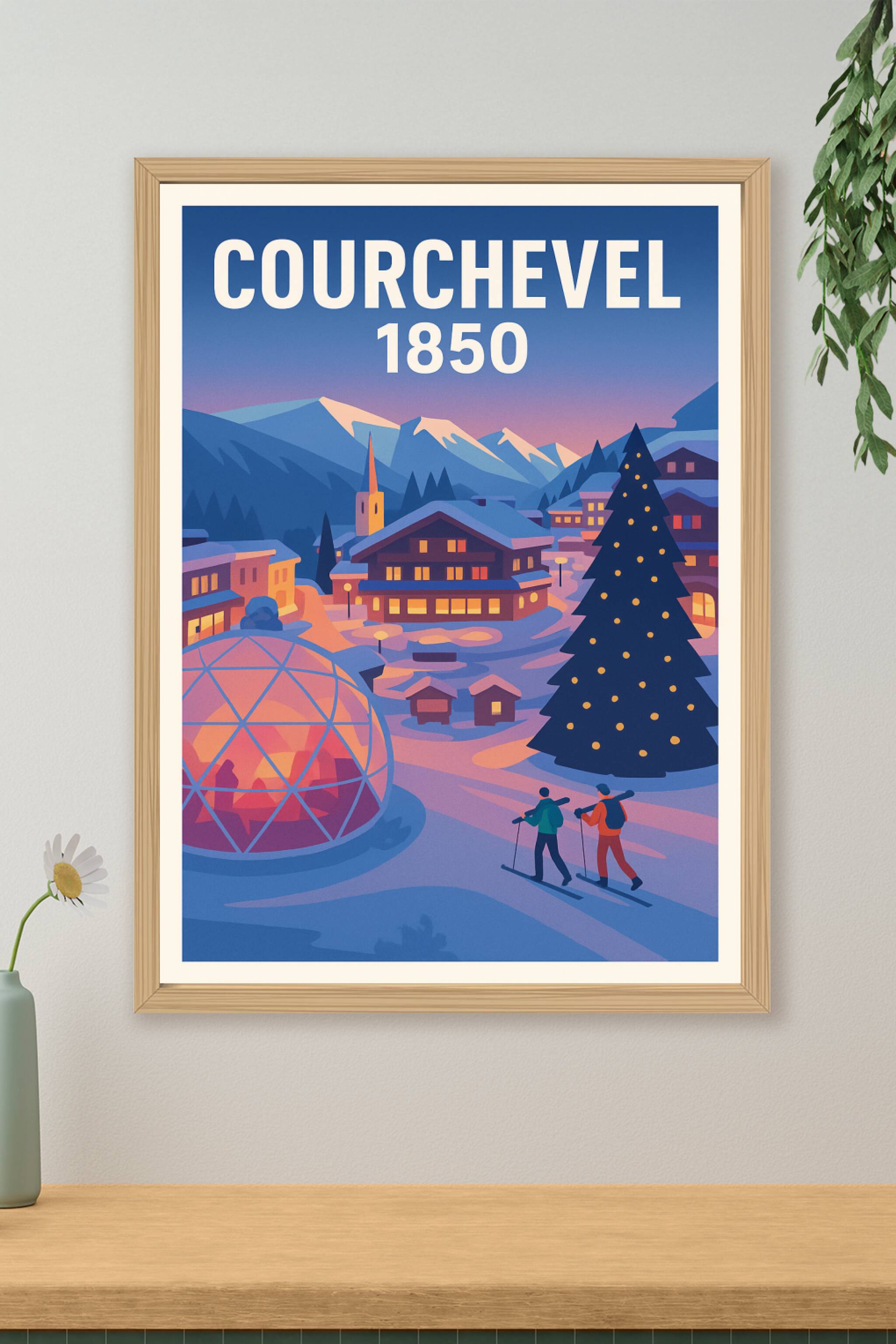 Affiche de Courchevel 1850 - L'élégance des sommets enneigés