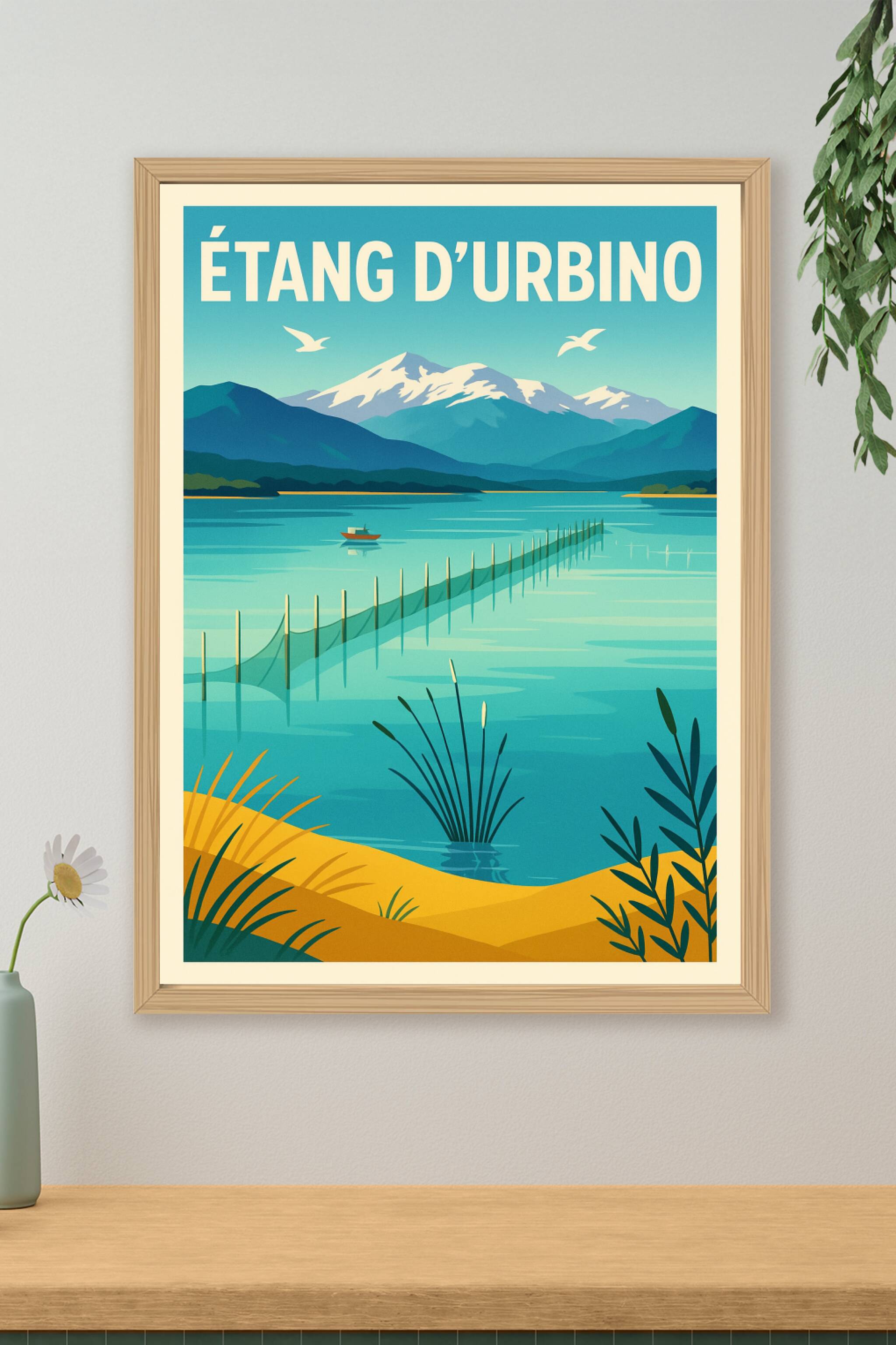 Affiche de Étang d'Urbino - La sérénité sauvage de la Corse