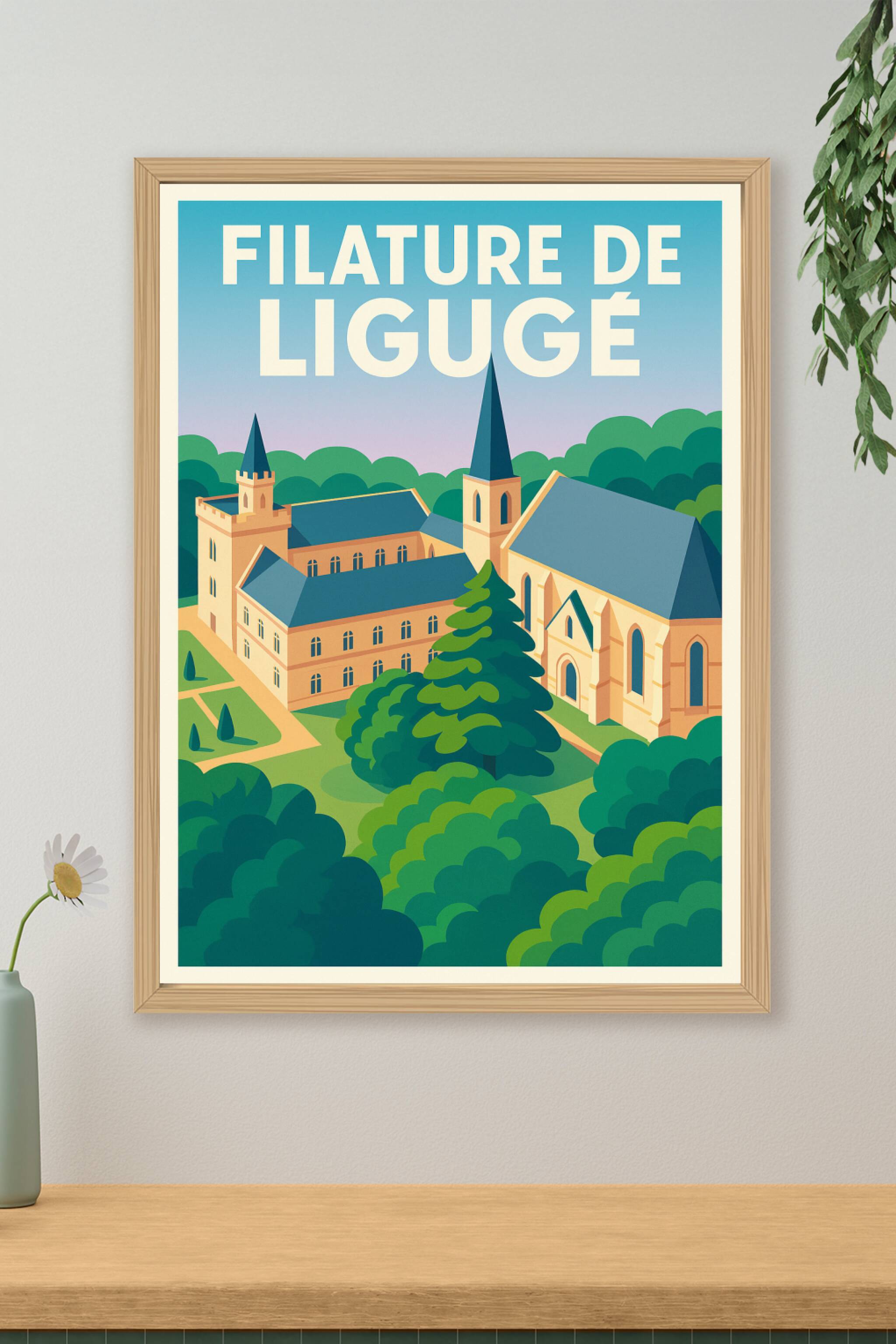 Affiche de Filature de Ligugé - L'élégance du patrimoine poitevin