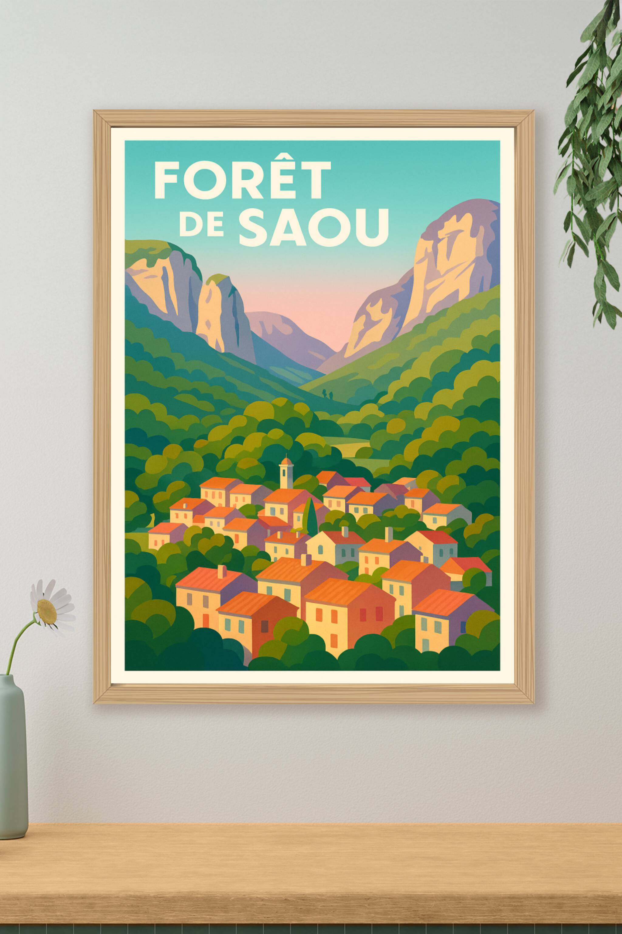 Affiche de Forêt de Saou - L'éclat majestueux du synclinal perché