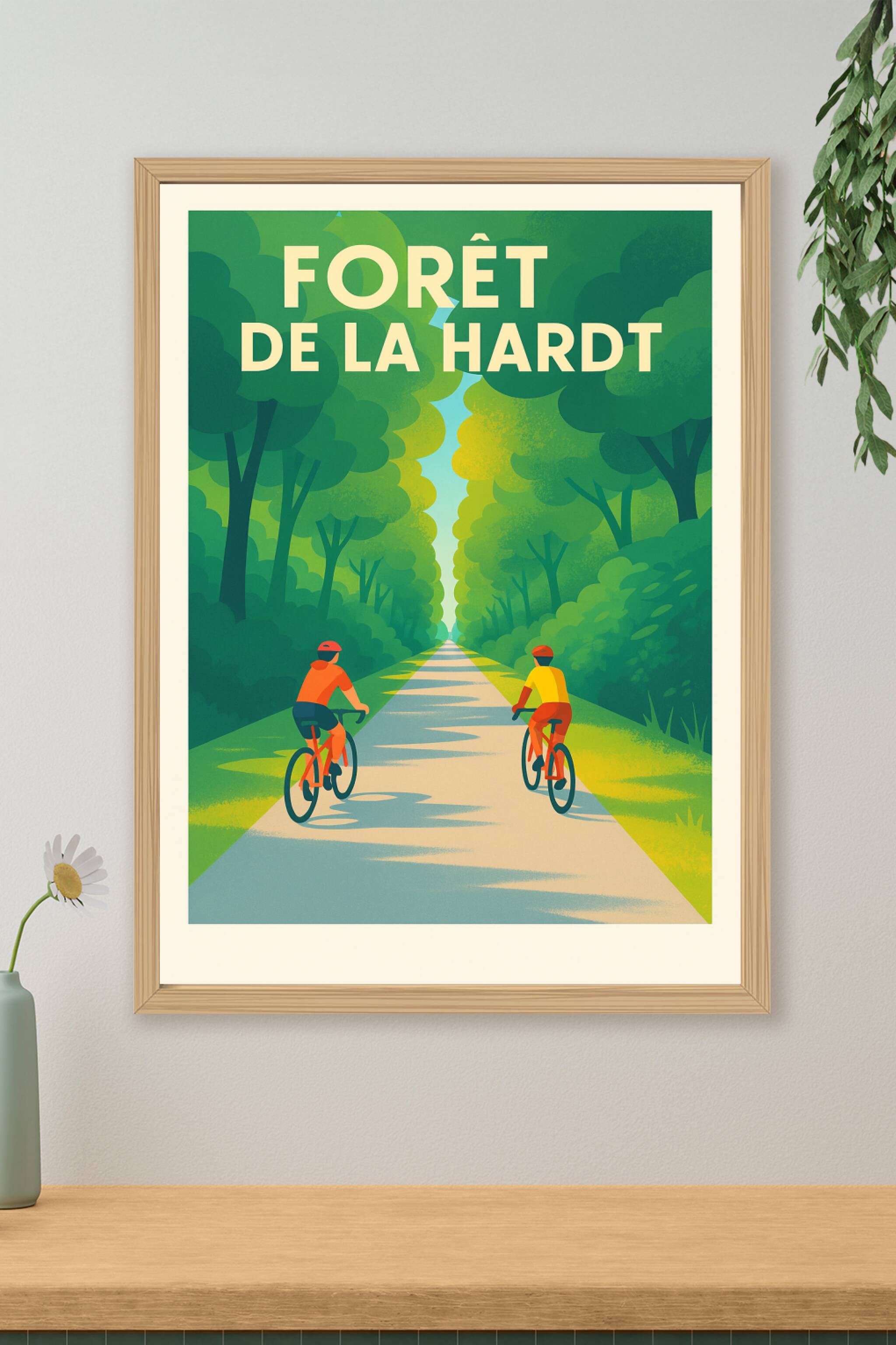 Affiche de Forêt de la Hardt - Évasion naturelle à vélo