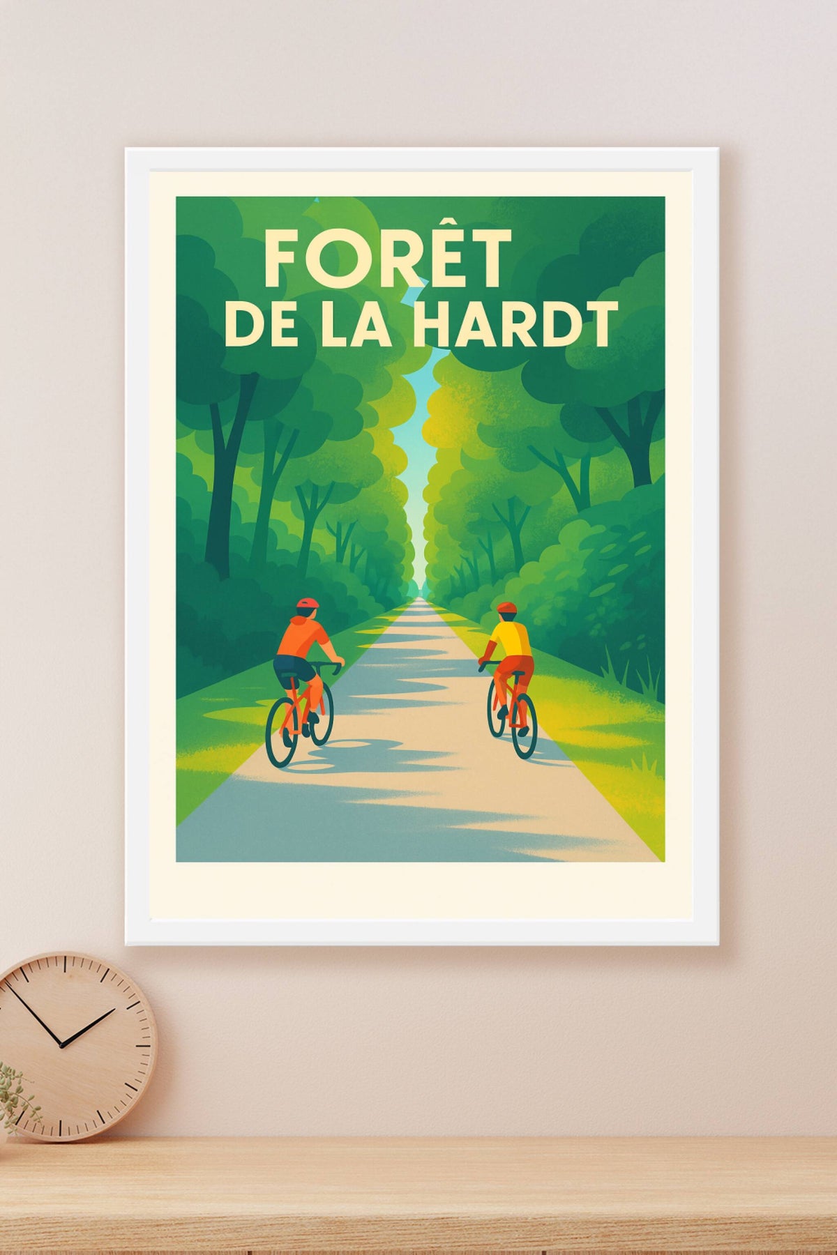 Affiche de Forêt de la Hardt - Évasion naturelle à vélo