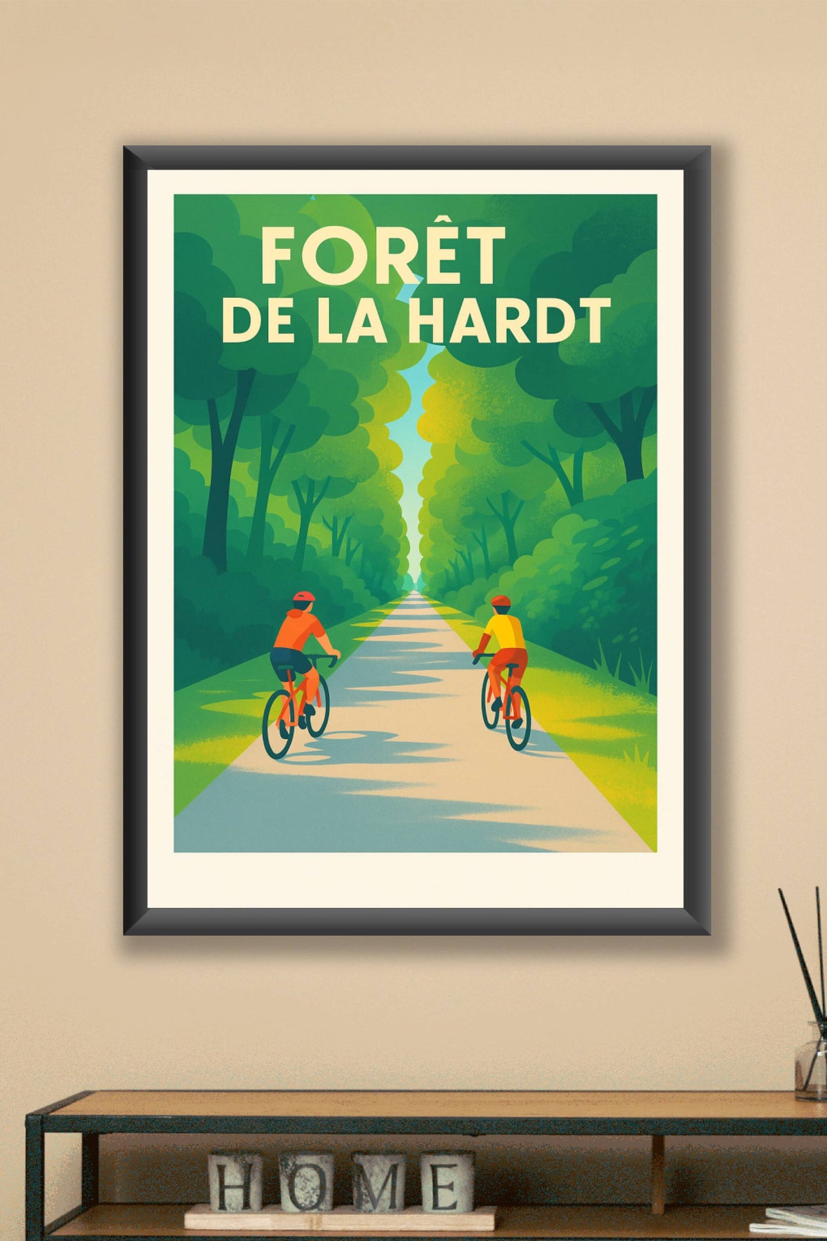 Affiche de Forêt de la Hardt - Évasion naturelle à vélo