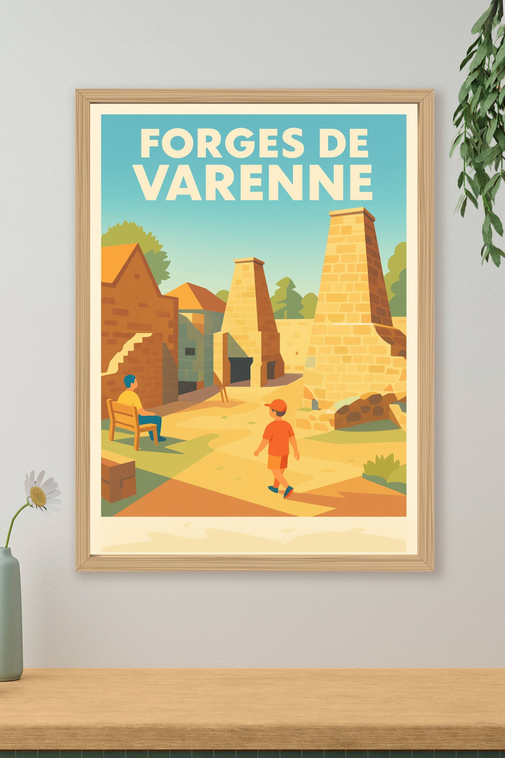 Affiche de Forges de Varenne - L'élégance du patrimoine industriel normand