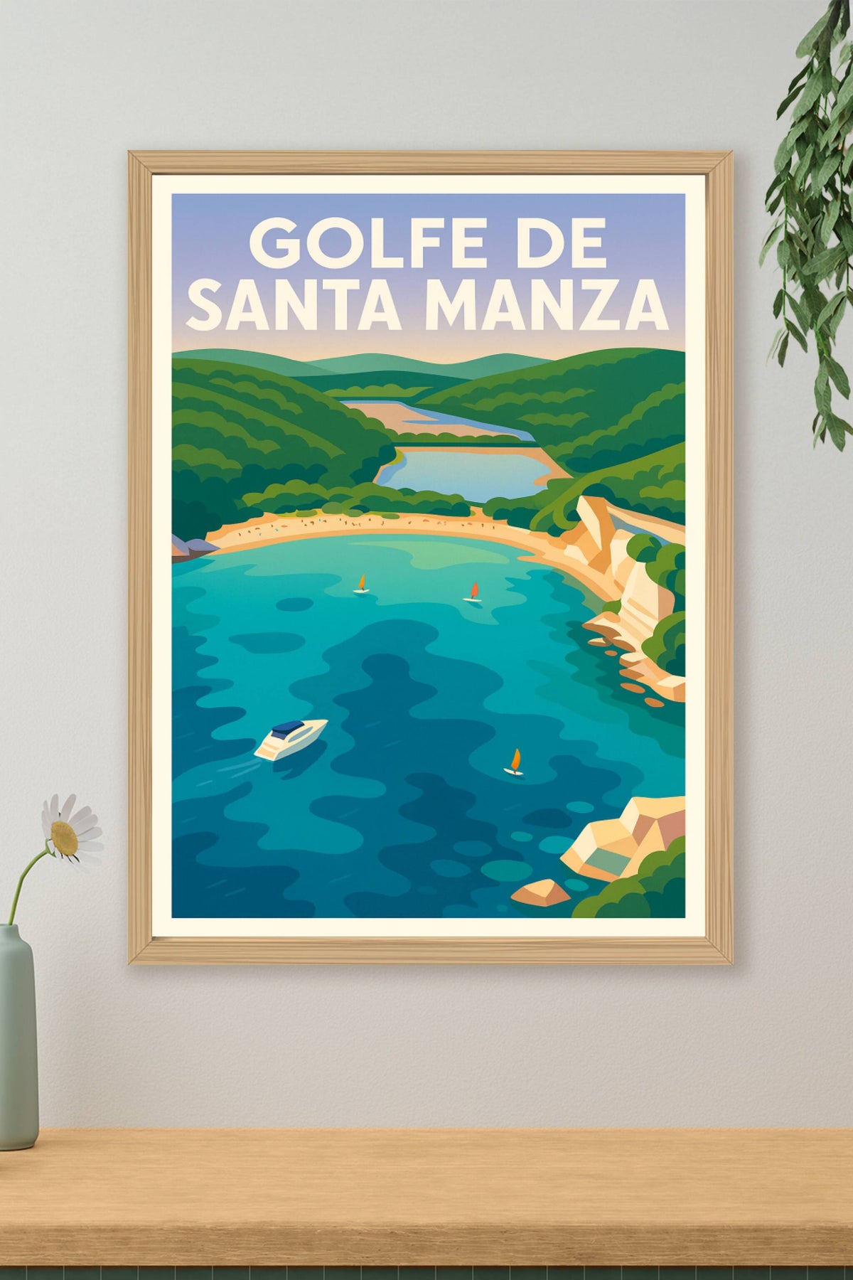 Affiche de Golfe de Santa Manza - L'éclat sauvage de la Corse du Sud