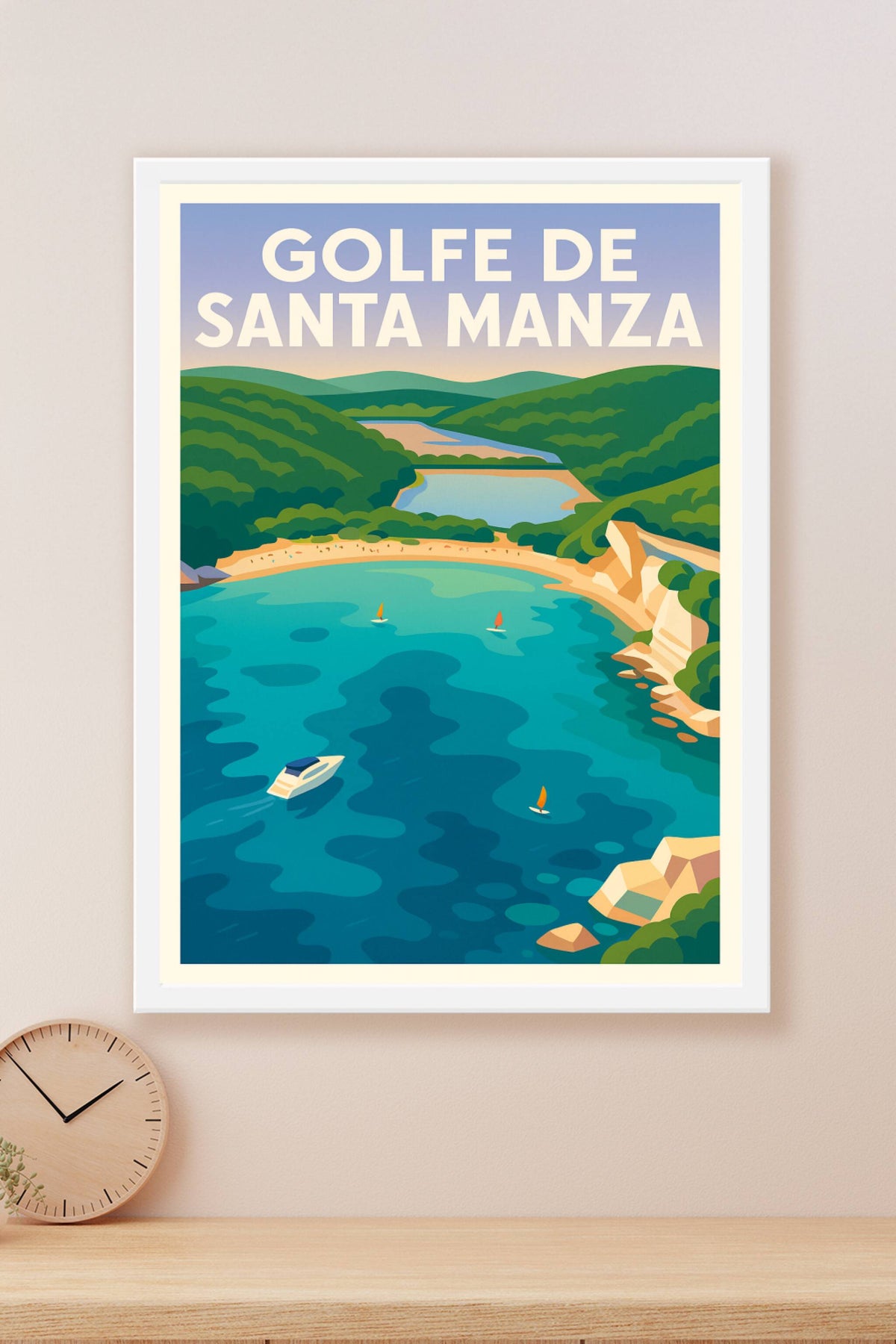 Affiche de Golfe de Santa Manza - L'éclat sauvage de la Corse du Sud
