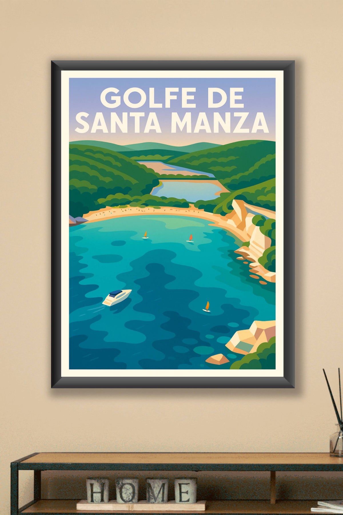 Affiche de Golfe de Santa Manza - L'éclat sauvage de la Corse du Sud