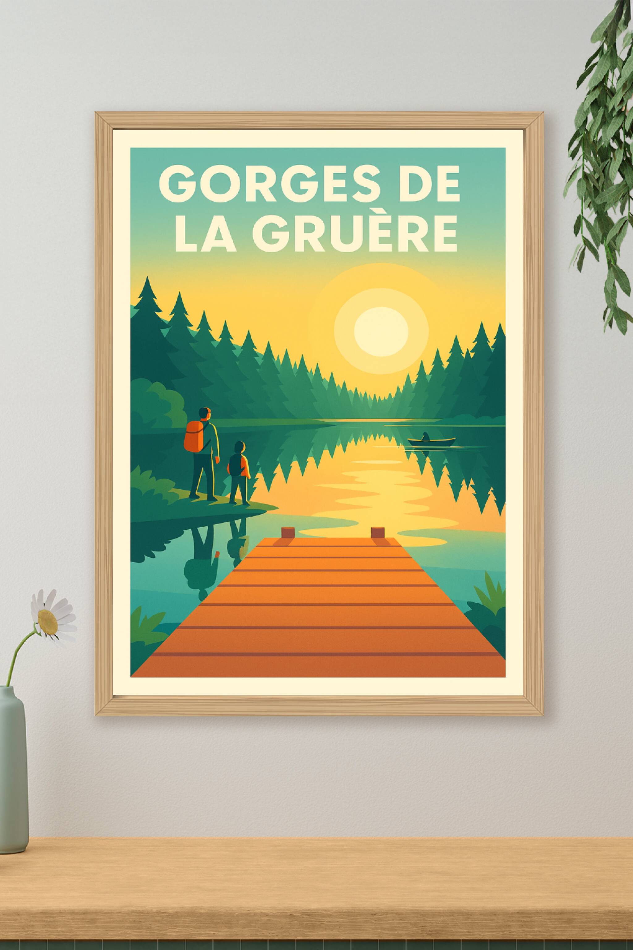 Affiche de Gorges de la Gruère - Une escapade sauvage au cœur de la nature