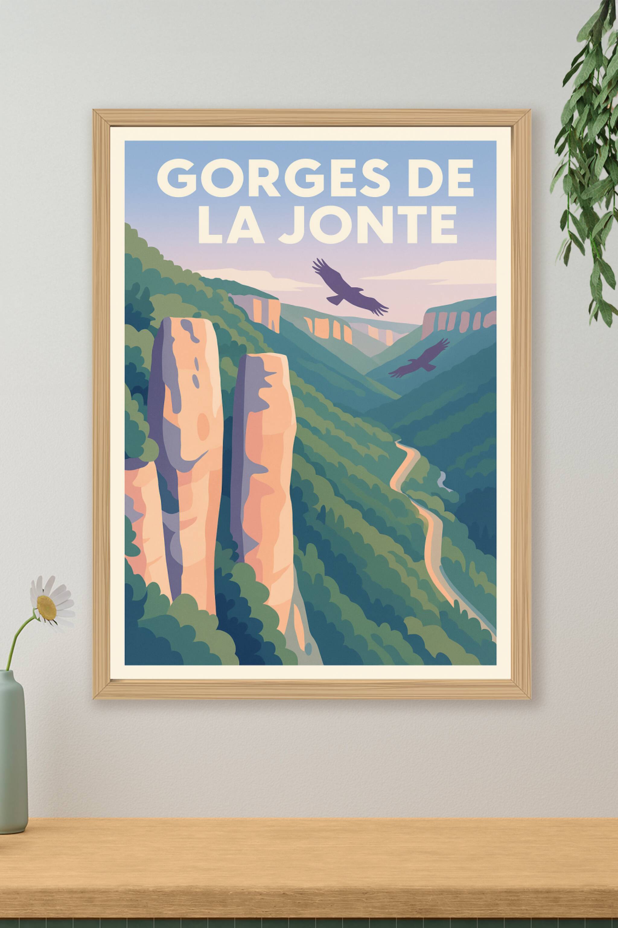 Affiche de Gorges de la Jonte - Le vol majestueux des vautours