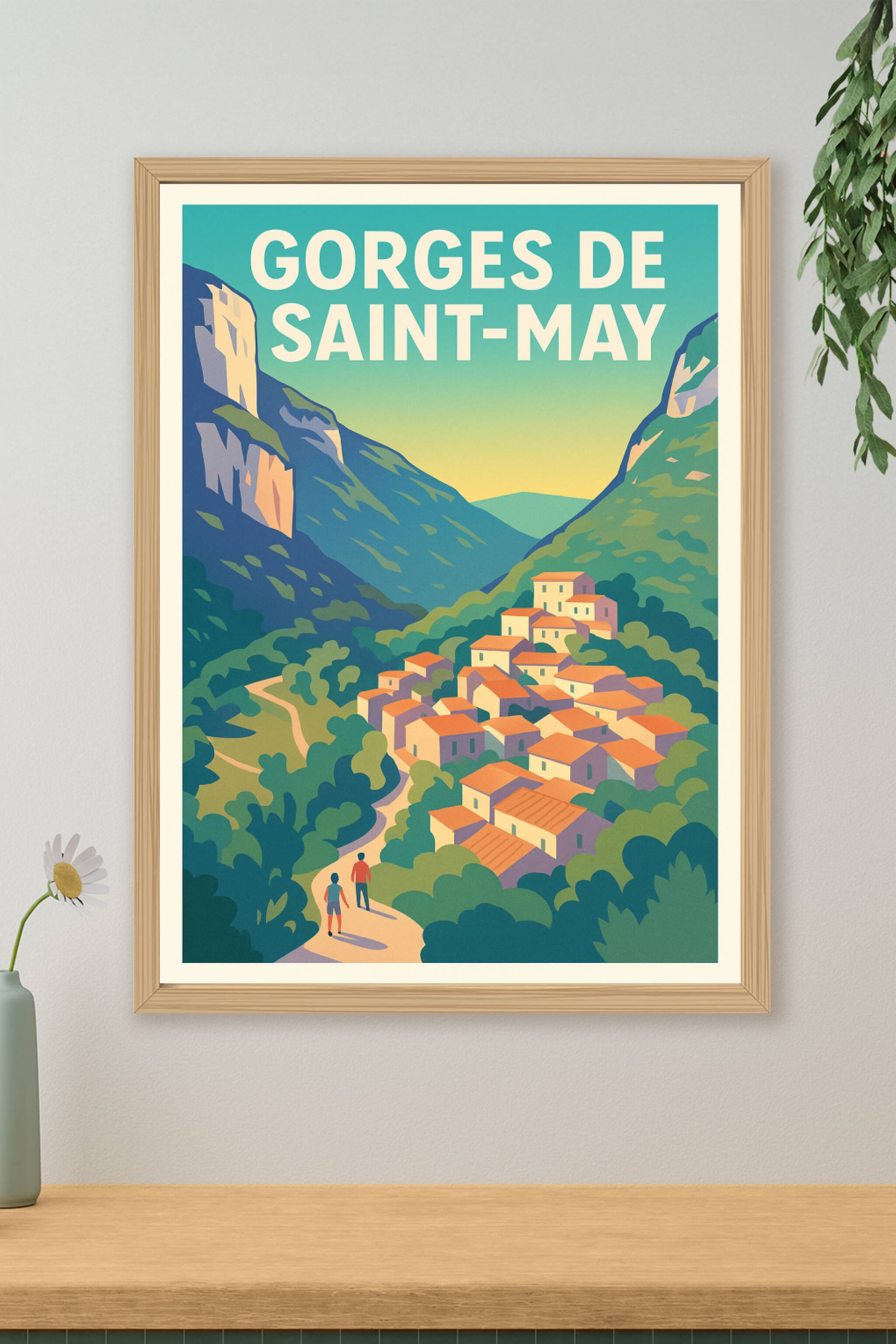 Affiche de Gorges de Saint-May - L'éclat sauvage de la Drôme Provençale