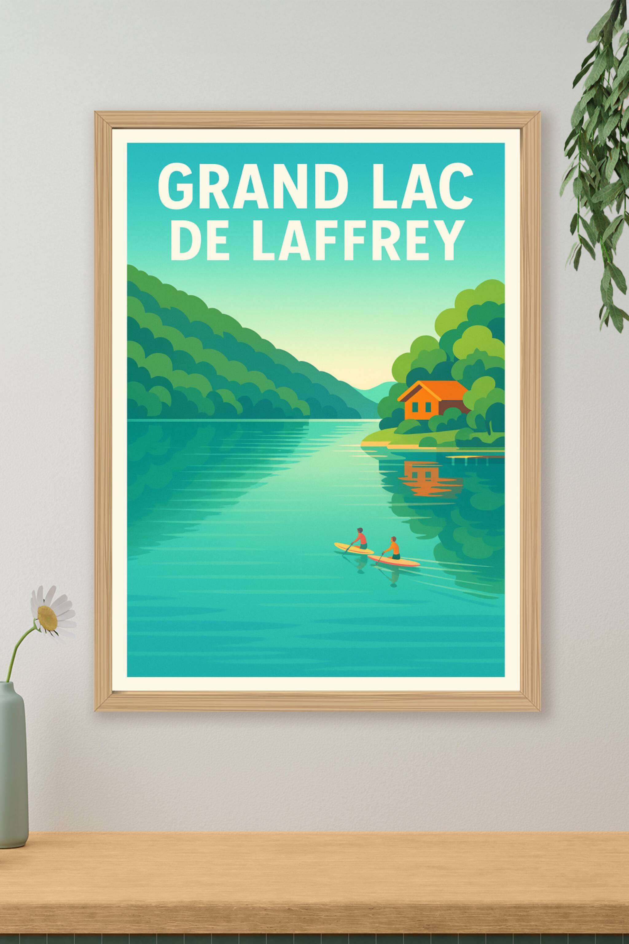 Affiche de Grand Lac de Laffrey - Évasion sereine au cœur des Alpes