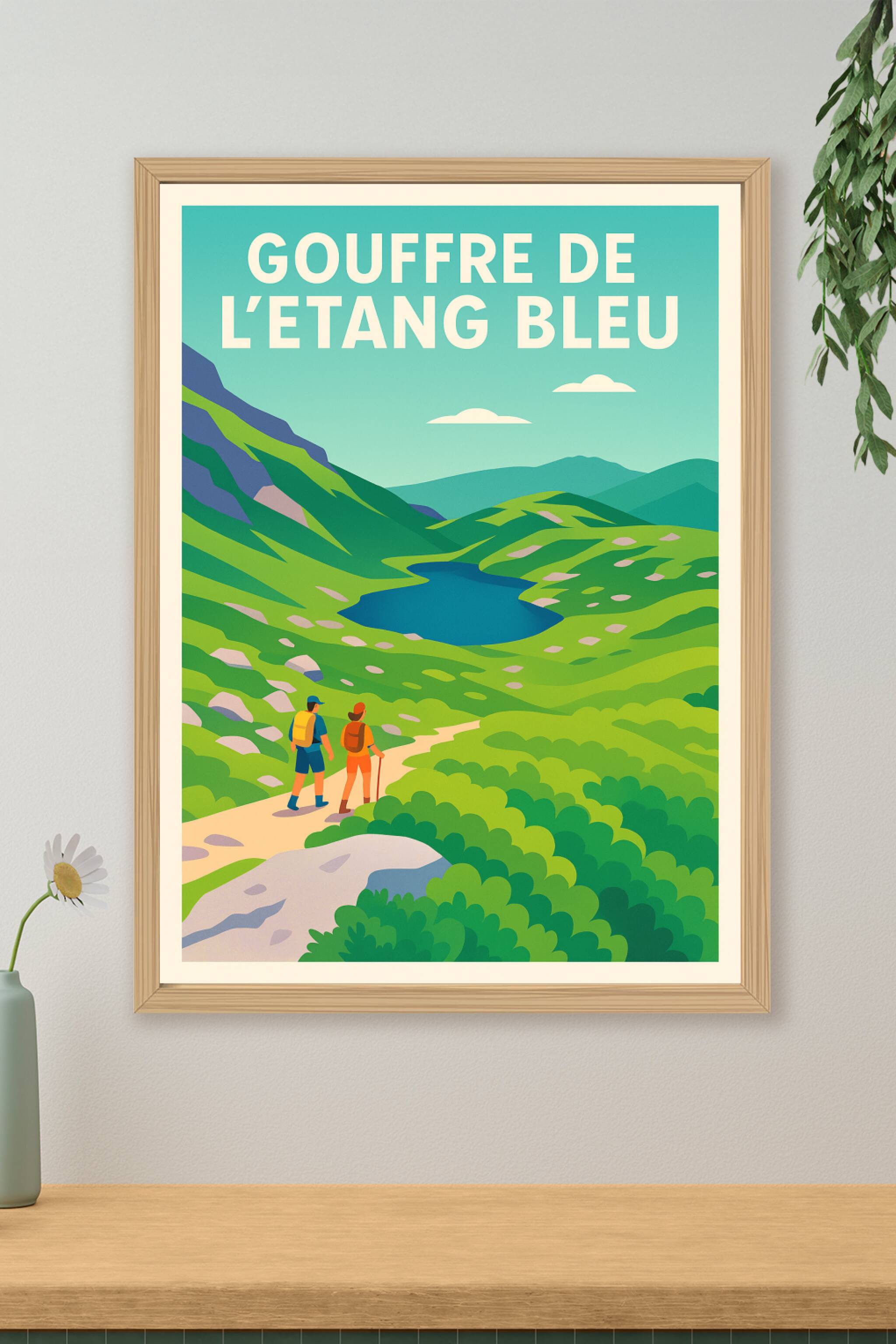 Affiche de Gouffre de l'Etang Bleu - Une évasion sauvage au cœur des montagnes