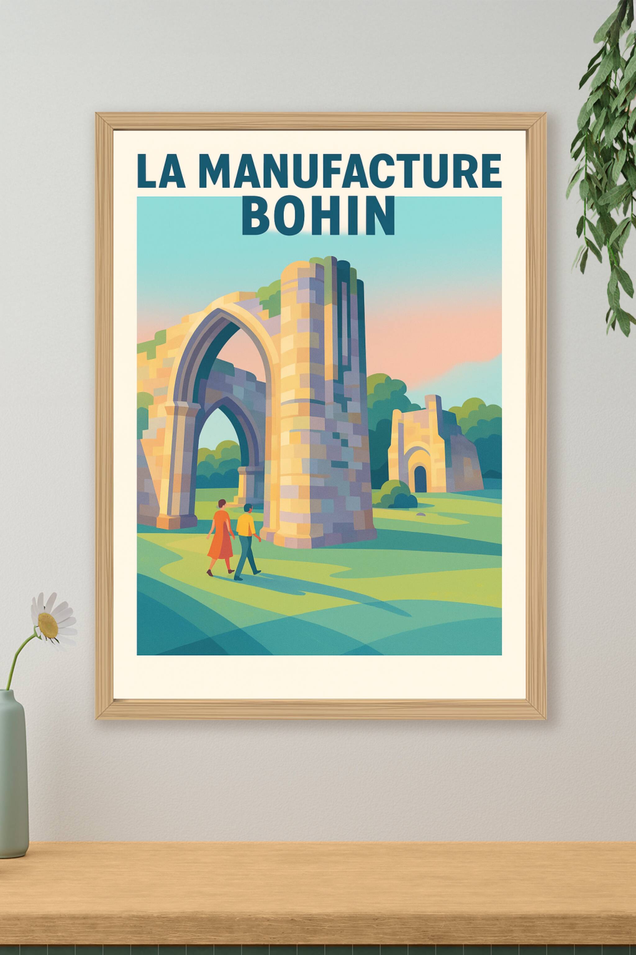 Affiche de La Manufacture Bohin - L'élégance du patrimoine industriel normand