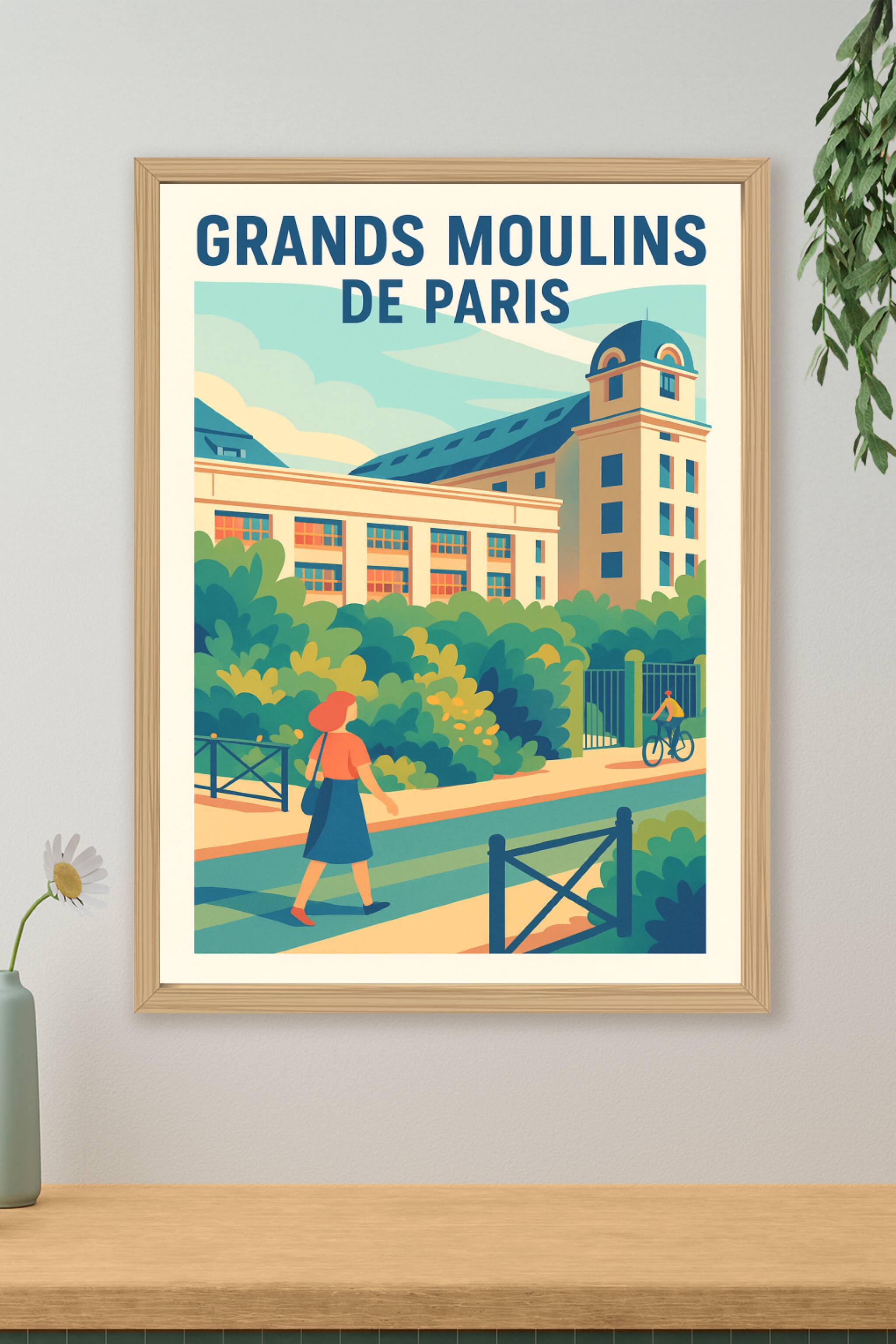 Affiche de Grands Moulins de Paris - L'élégance du patrimoine industriel