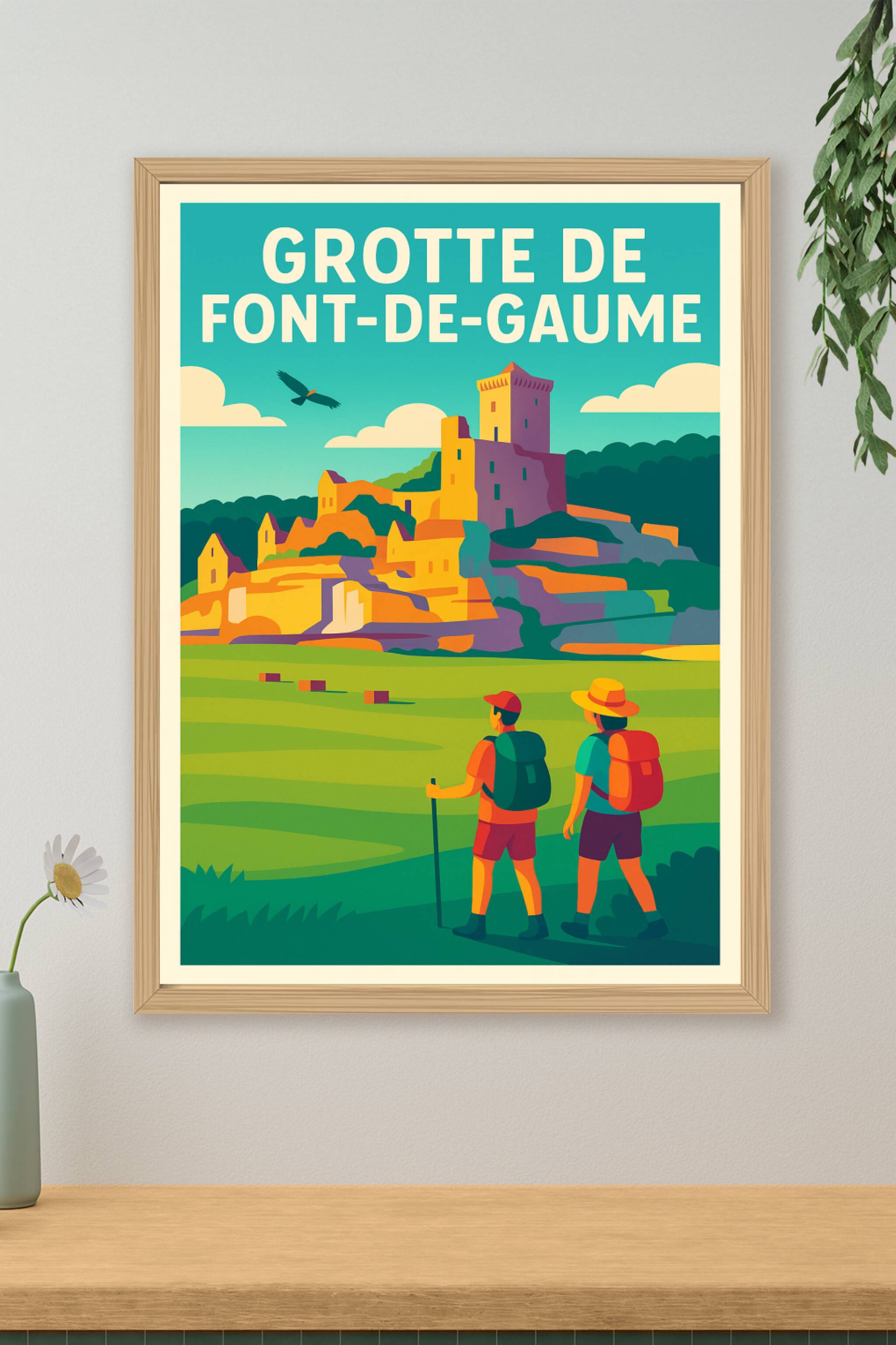 Affiche de Grotte de Font-de-Gaume - Voyage au cœur de la Préhistoire