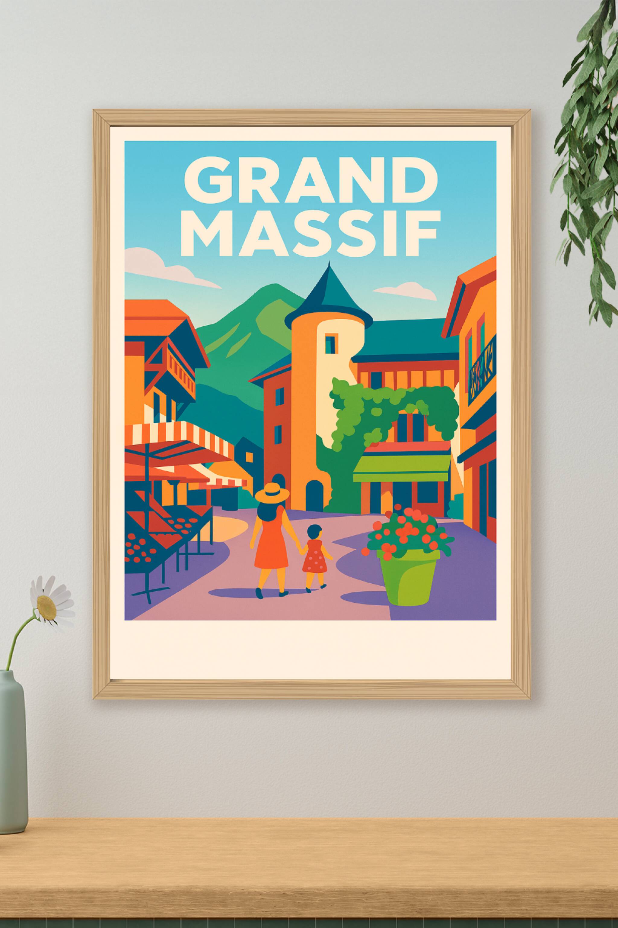 Affiche de Grand Massif - L'élégance des Alpes en couleurs