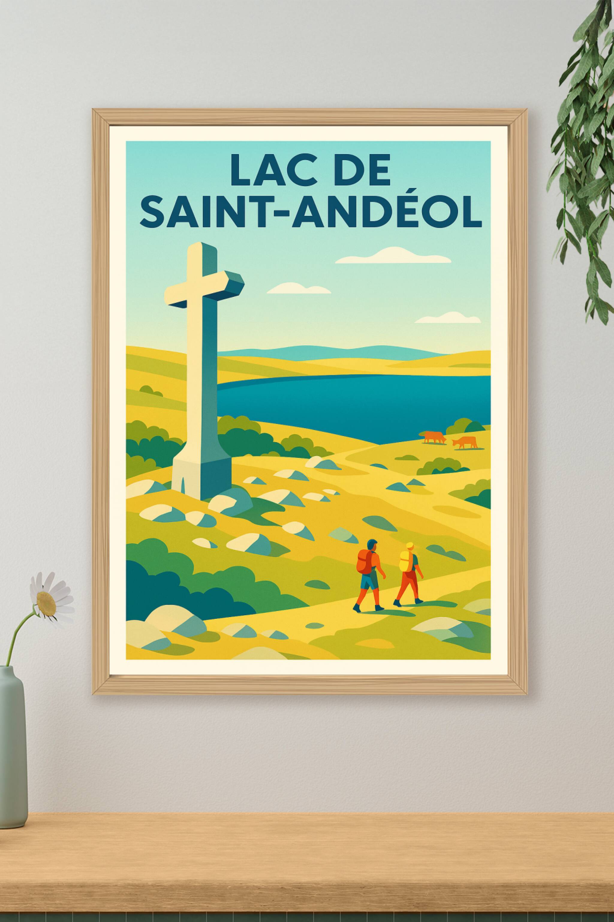 Affiche de Lac de Saint-Andéol - La sérénité sauvage de l'Aubrac