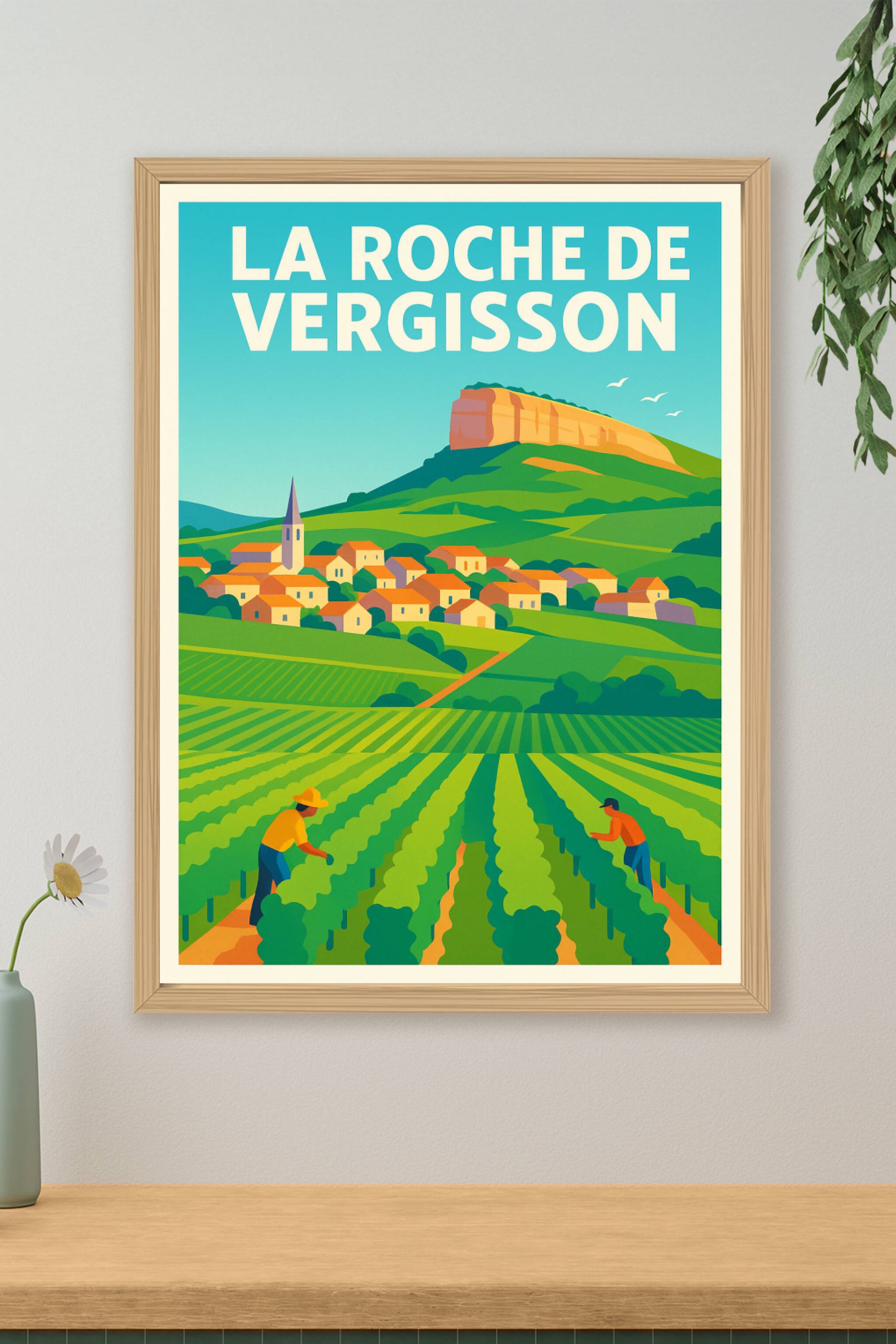 Affiche de La Roche de Vergisson - L'éclat du vignoble bourguignon