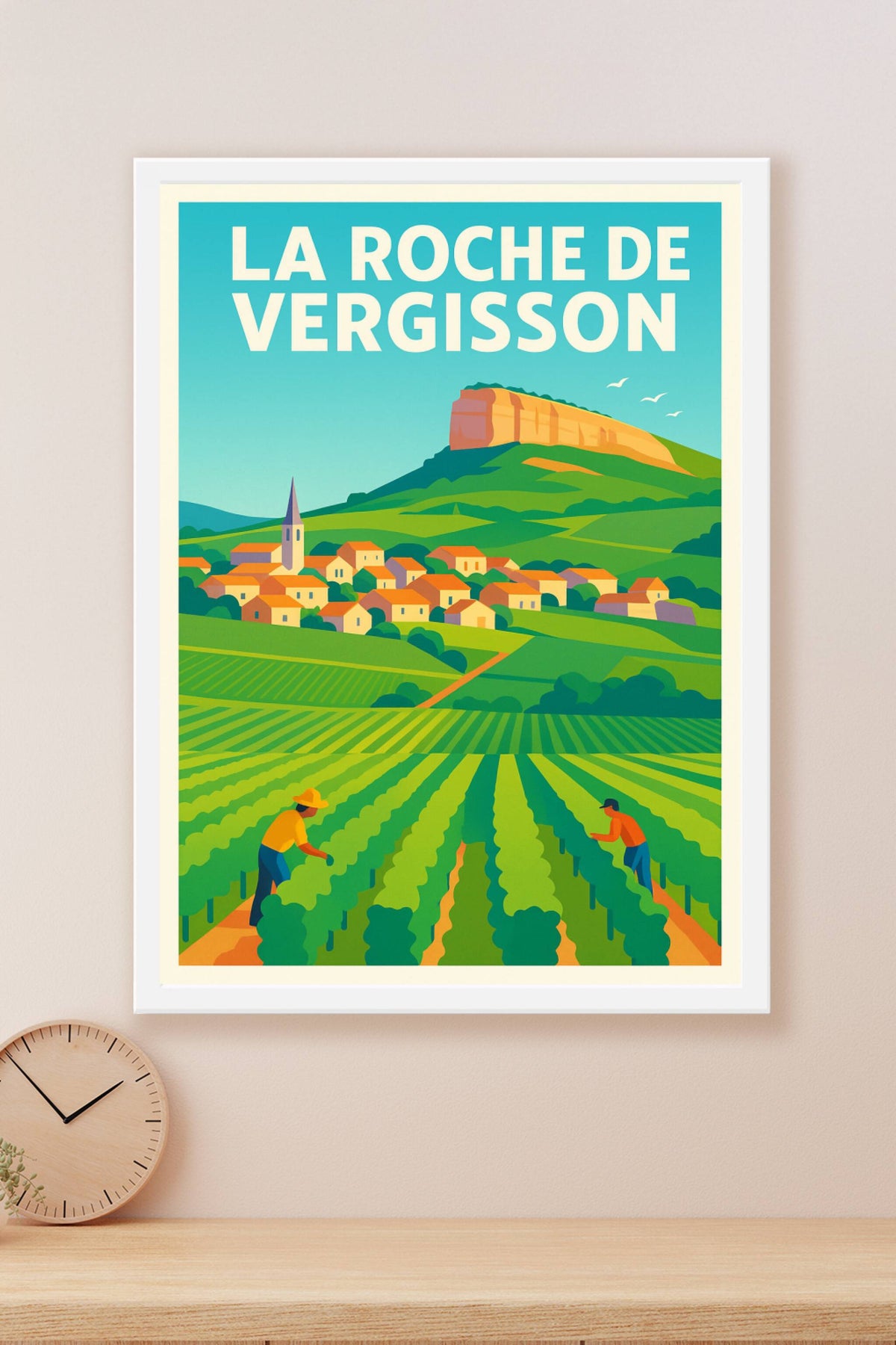 Affiche de La Roche de Vergisson - L'éclat du vignoble bourguignon