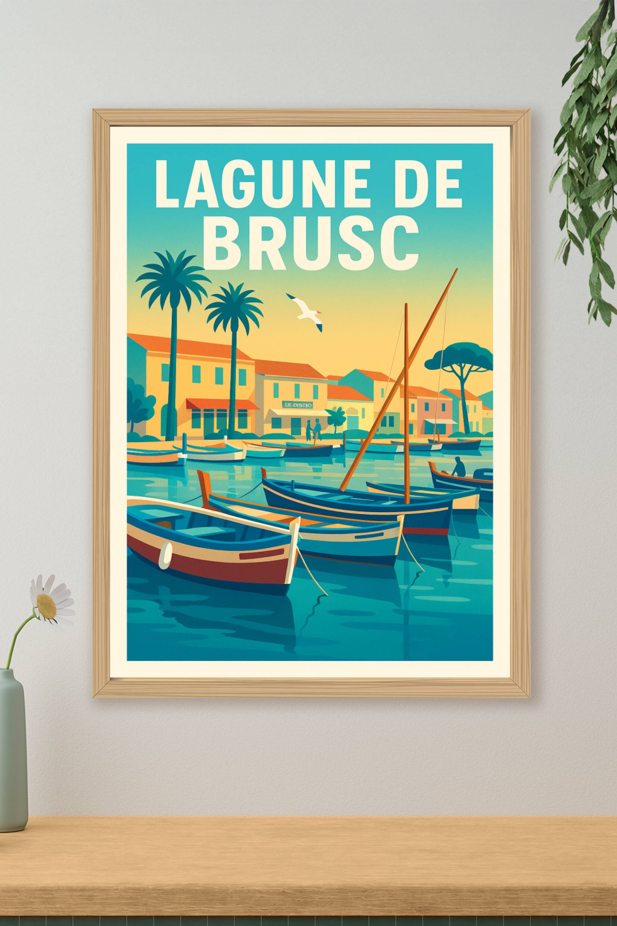 Affiche de Lagune de Brusc - L'éclat de la Méditerranée et le charme des pointus