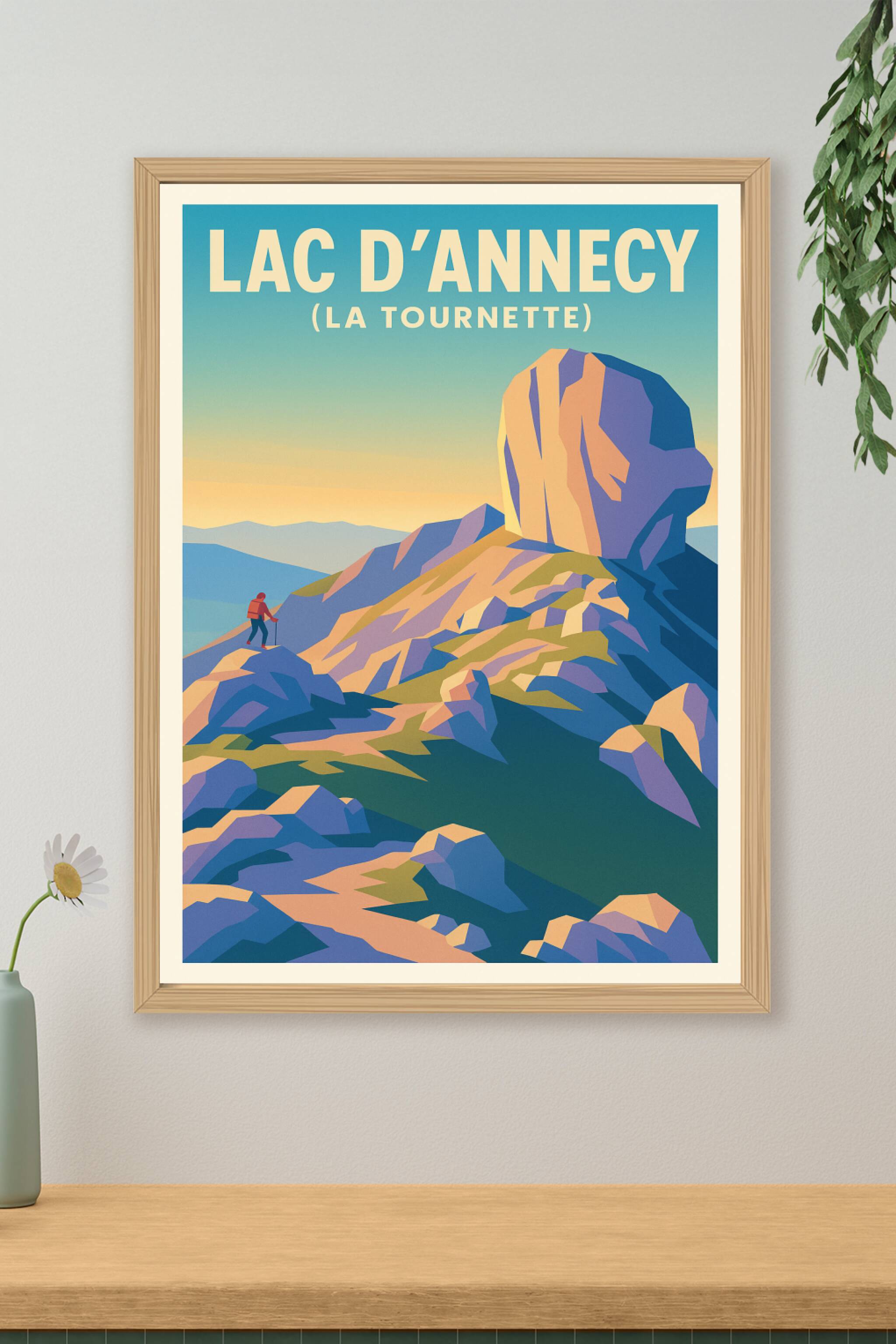 Affiche de Lac d'Annecy - L'ascension majestueuse de la Tournette