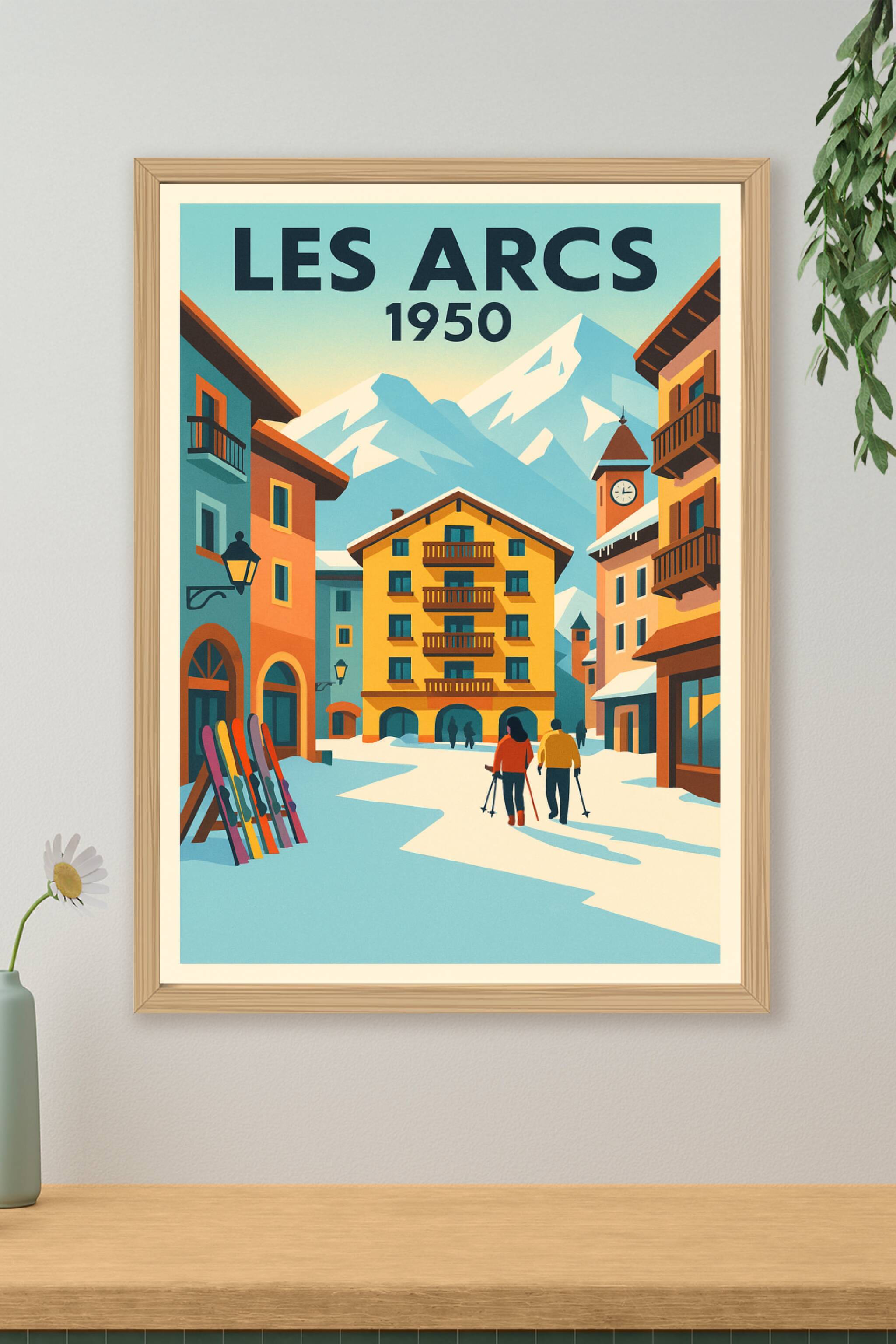 Affiche de Les Arcs 1950 - Le charme coloré des Alpes au pied des pistes