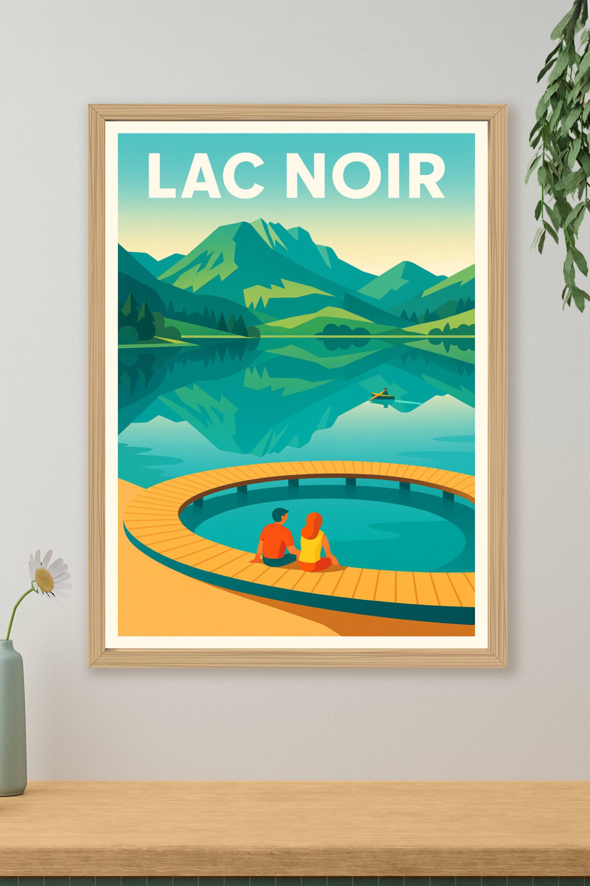 Affiche de Lac Noir - La sérénité des Alpes Fribourgeoises