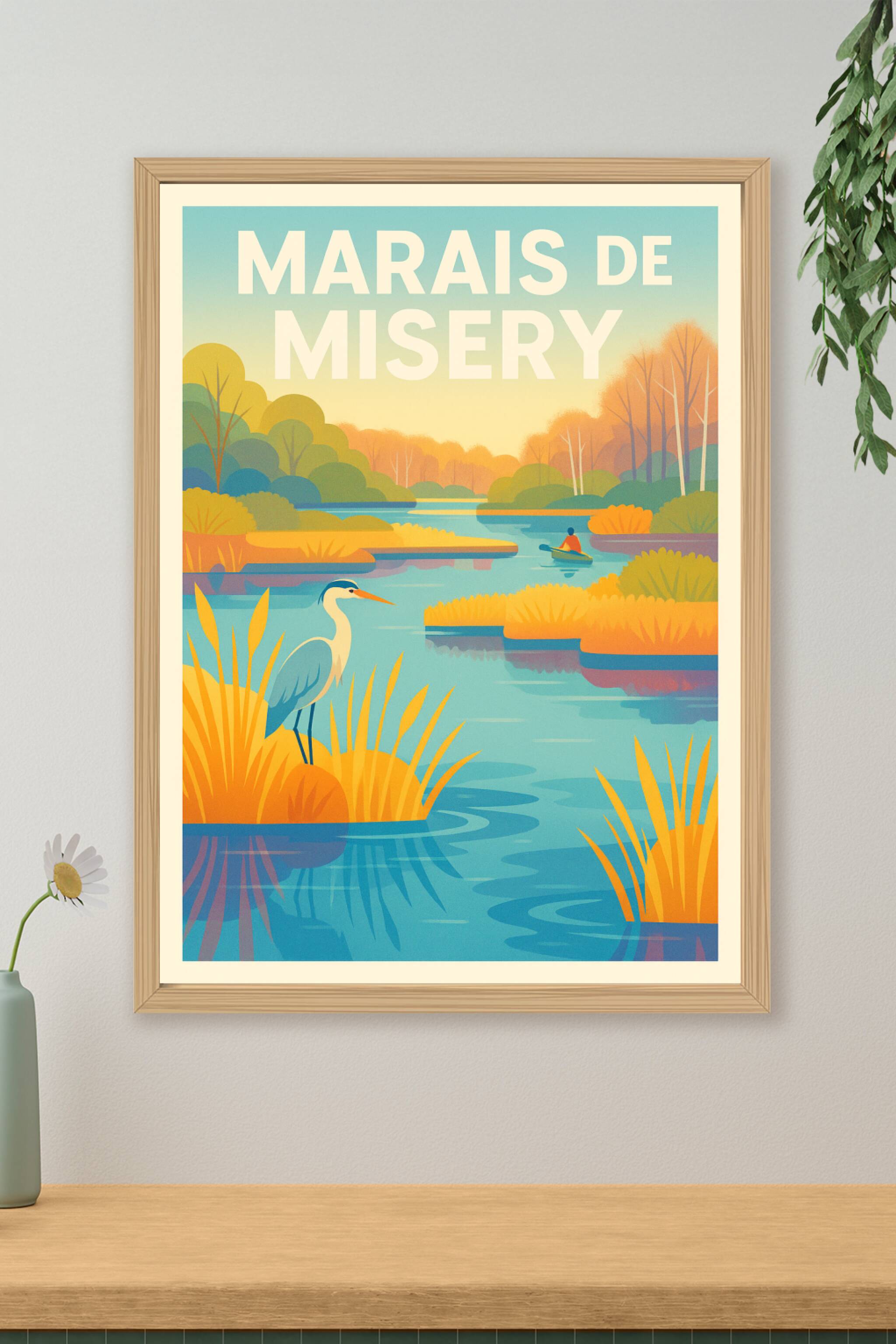 Affiche de Marais de Misery - La sérénité sauvage au fil de l'eau